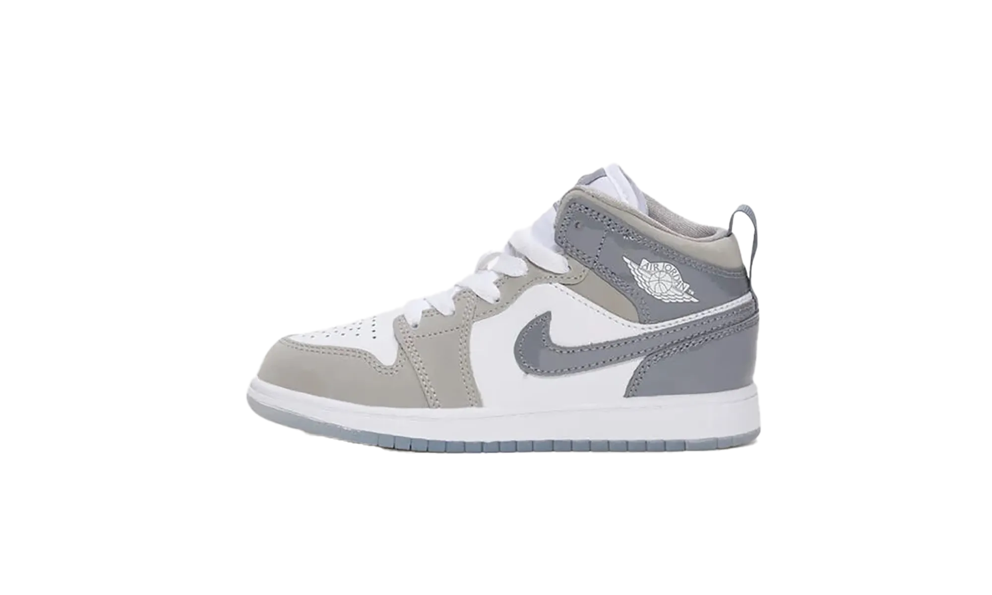 Air Jordan 1 Mid SE PS "White Medium Grey Cool Grey" Jordan Pre School shoes