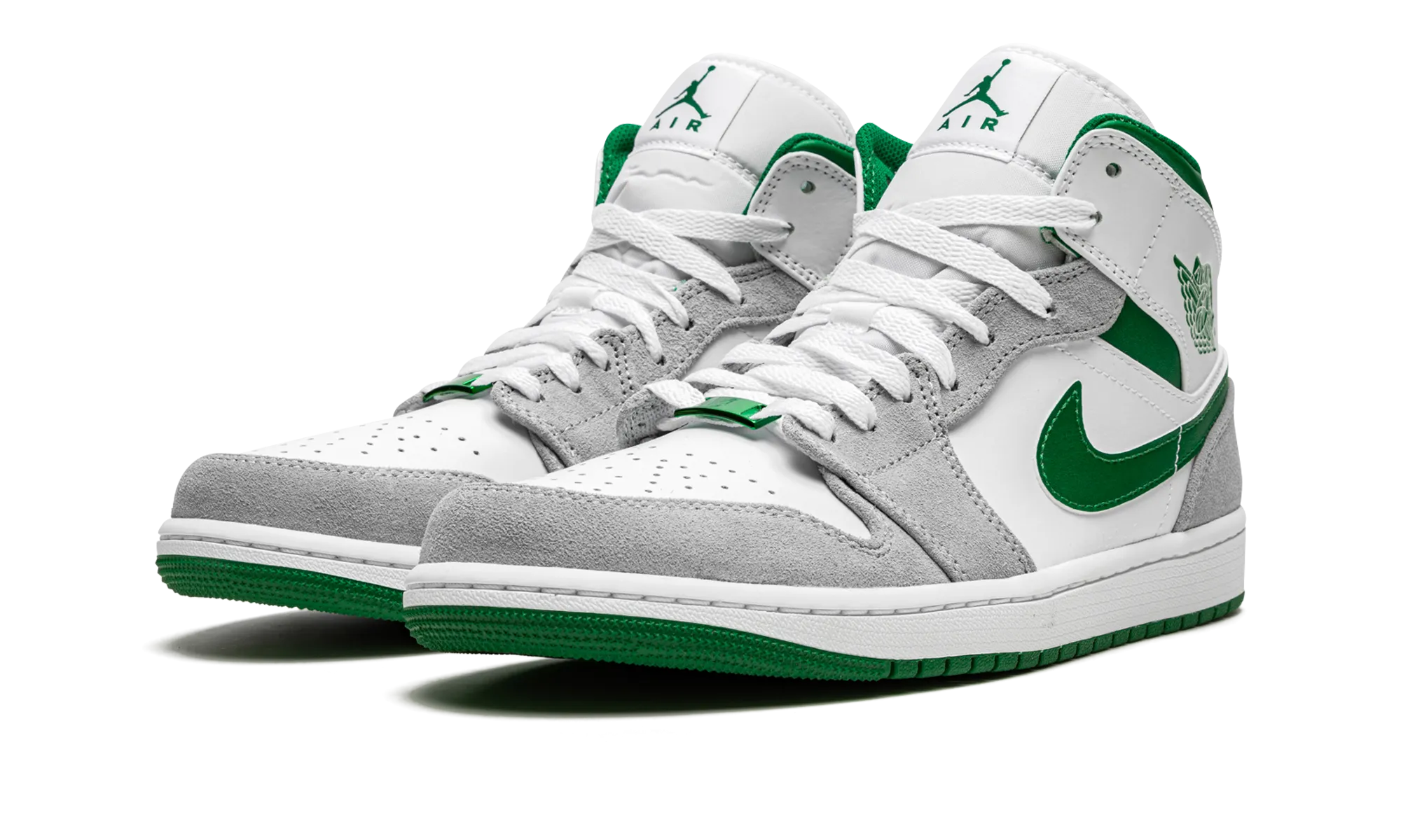 Air Jordan 1 Mid SE "Grey / Pine Green / White" jordan athletic mens shoes
