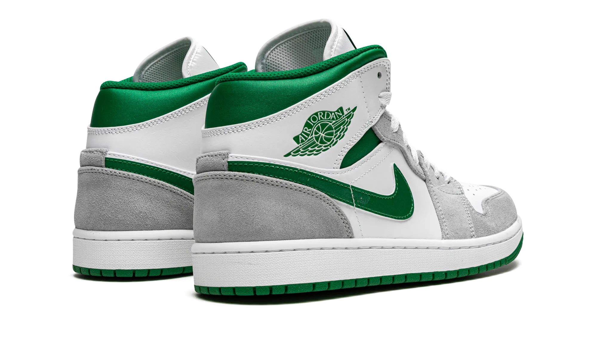 Air Jordan 1 Mid SE "Grey / Pine Green / White" jordan athletic mens shoes