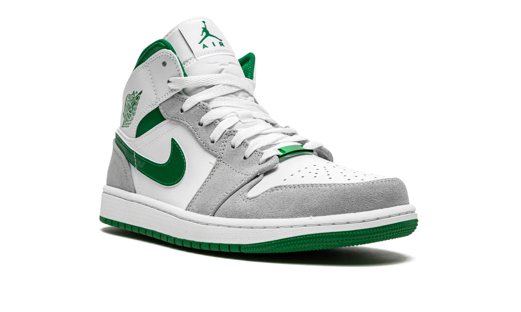 Air Jordan 1 Mid SE "Grey / Pine Green / White" jordan athletic mens shoes