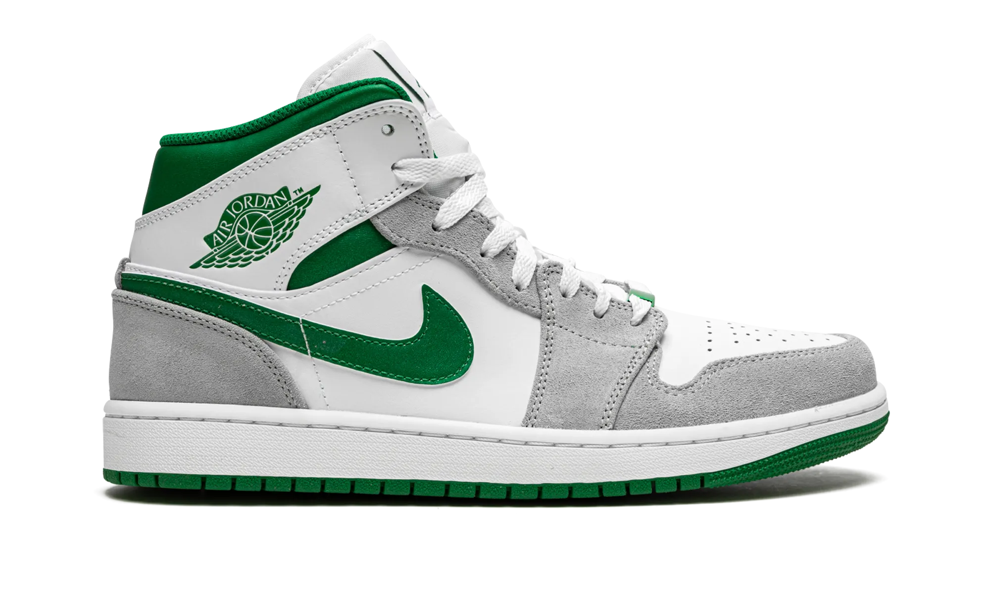 Air Jordan 1 Mid SE "Grey / Pine Green / White" jordan athletic mens shoes