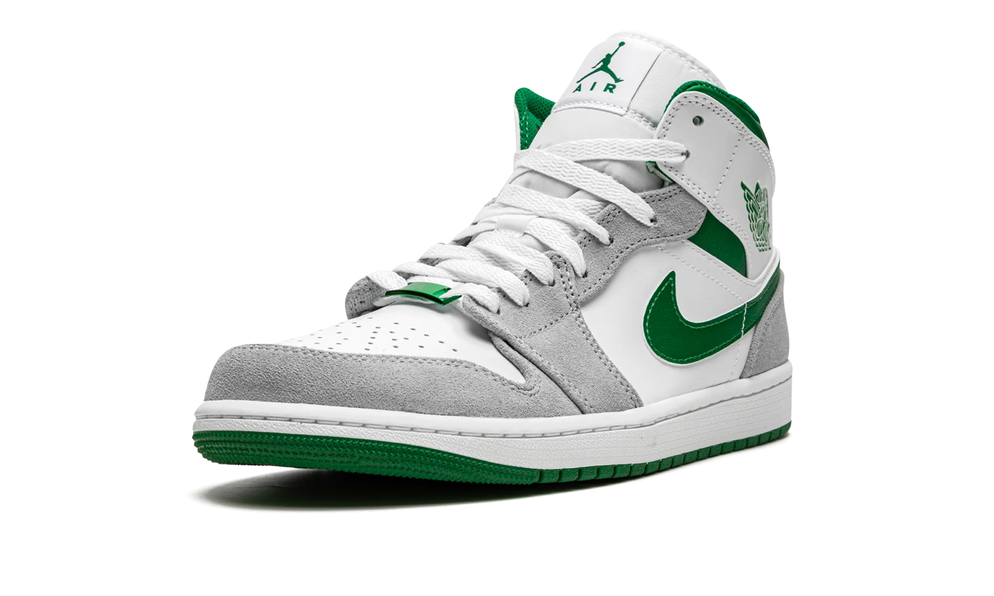 Air Jordan 1 Mid SE "Grey / Pine Green / White" jordan athletic mens shoes