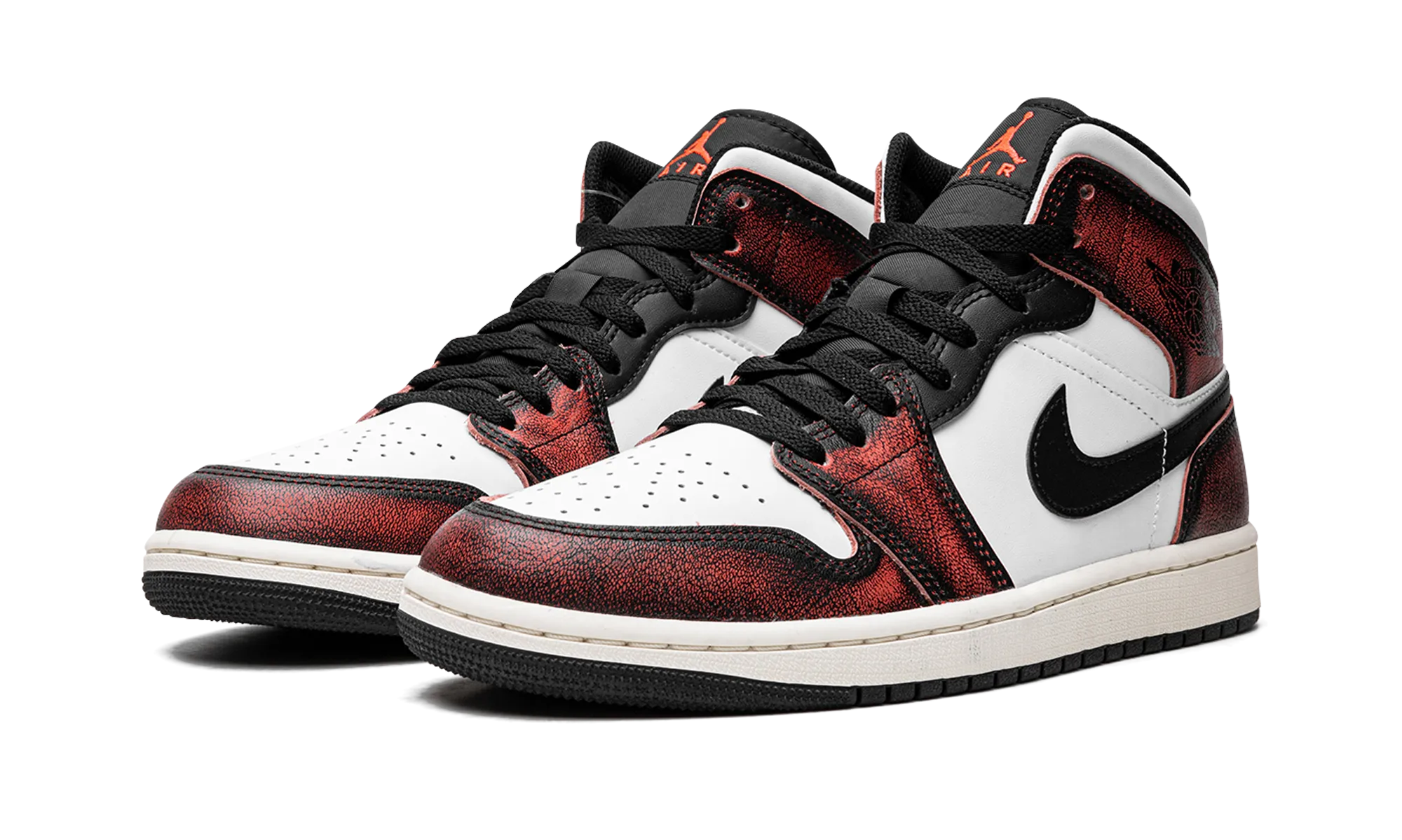 Air Jordan 1 Mid SE "Wear-Away - Infrared" jordan mens sport sneakers