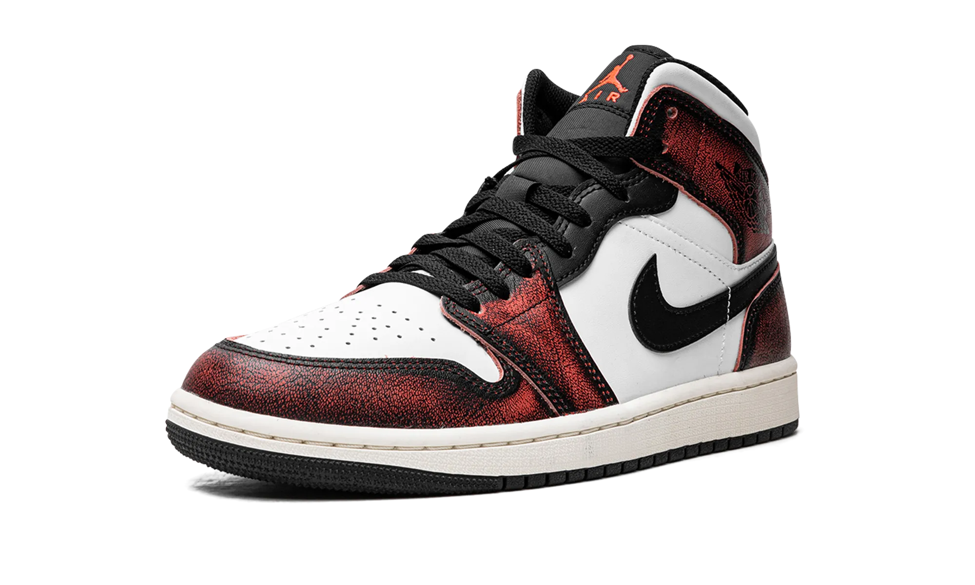 Air Jordan 1 Mid SE "Wear-Away - Infrared" jordan mens sport sneakers