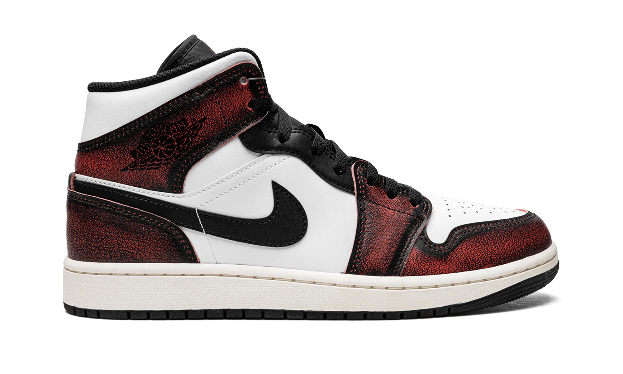 Air Jordan 1 Mid SE "Wear-Away - Infrared" jordan mens sport sneakers