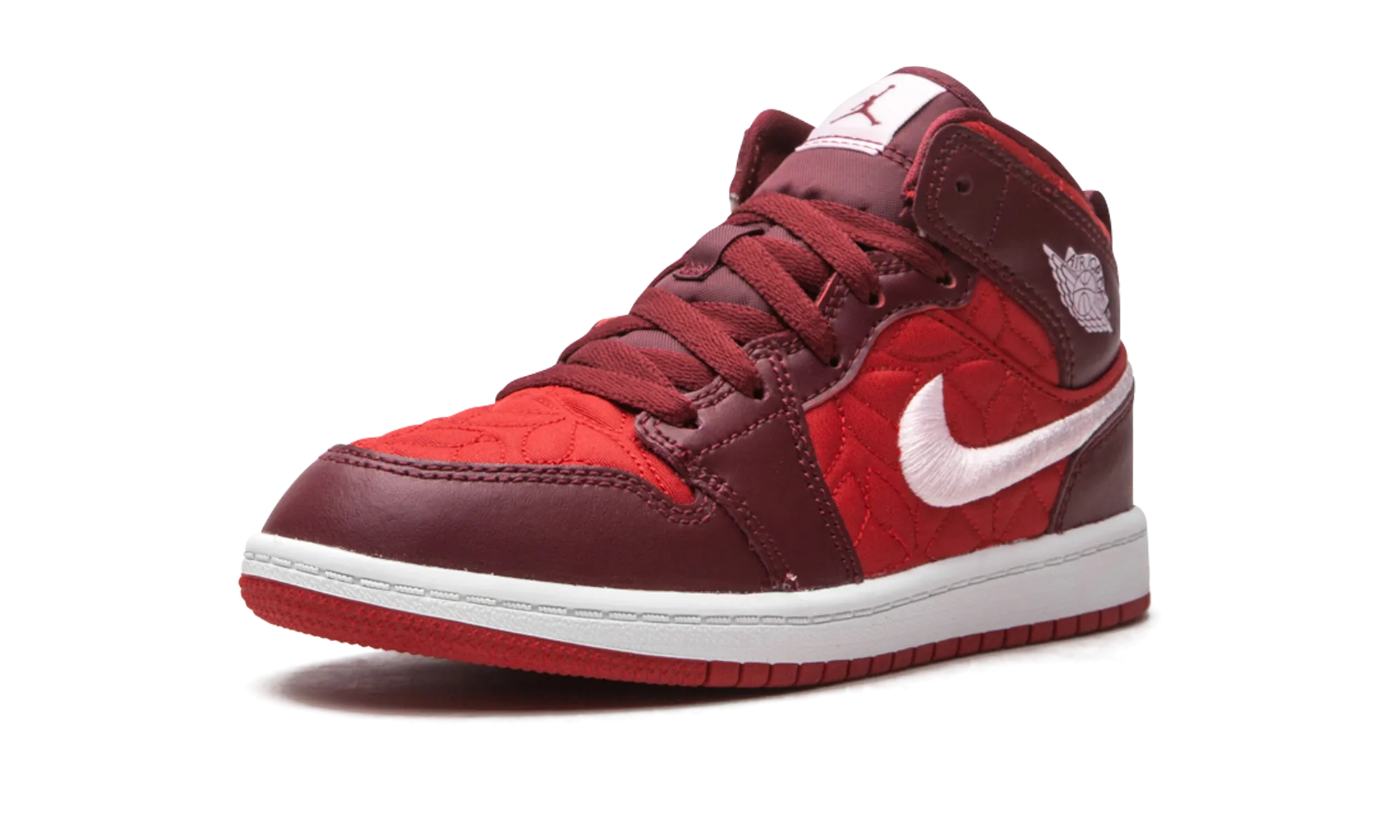 Air Jordan 1 Mid SE Red Quilt PS jordan preschool kids shoes