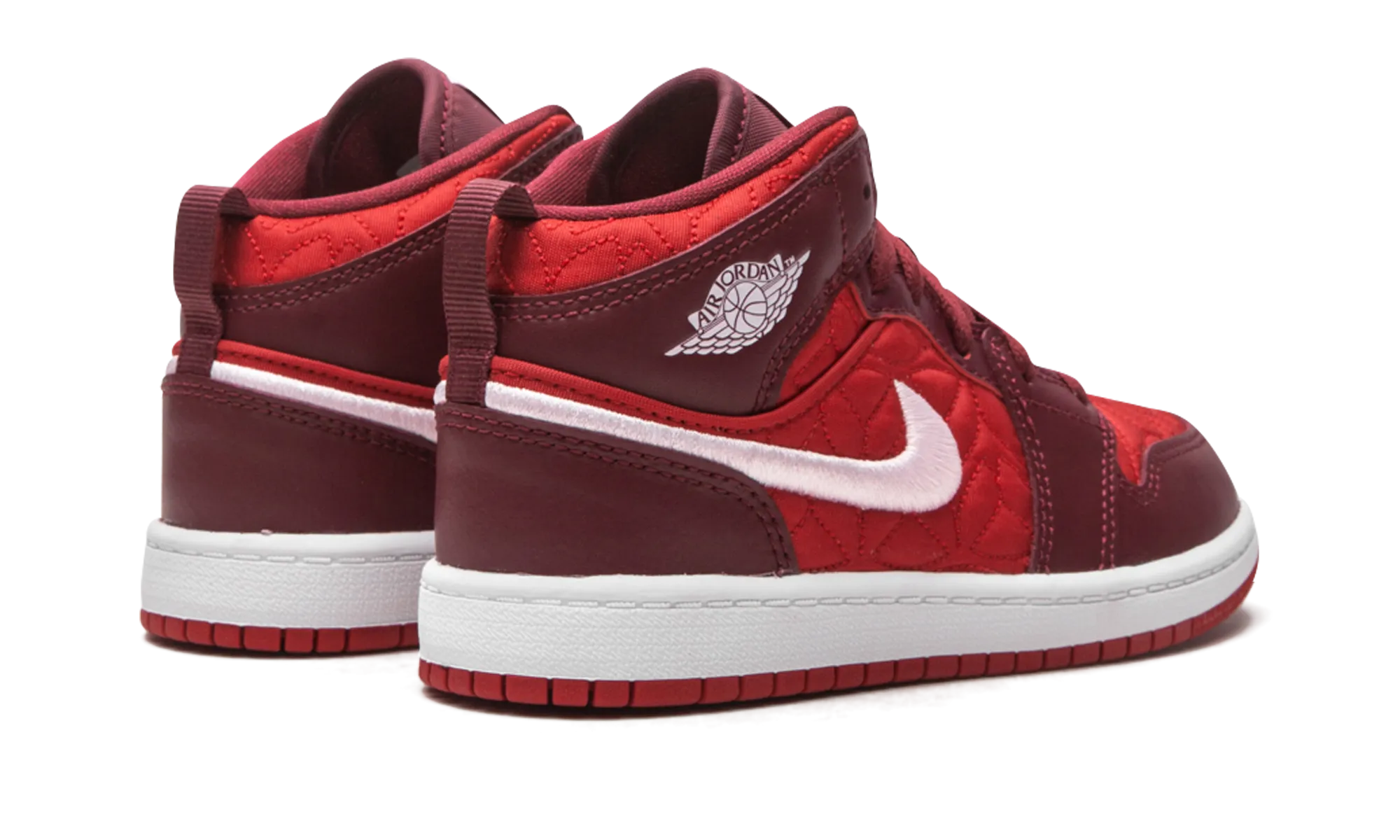 Air Jordan 1 Mid SE Red Quilt PS jordan preschool kids shoes
