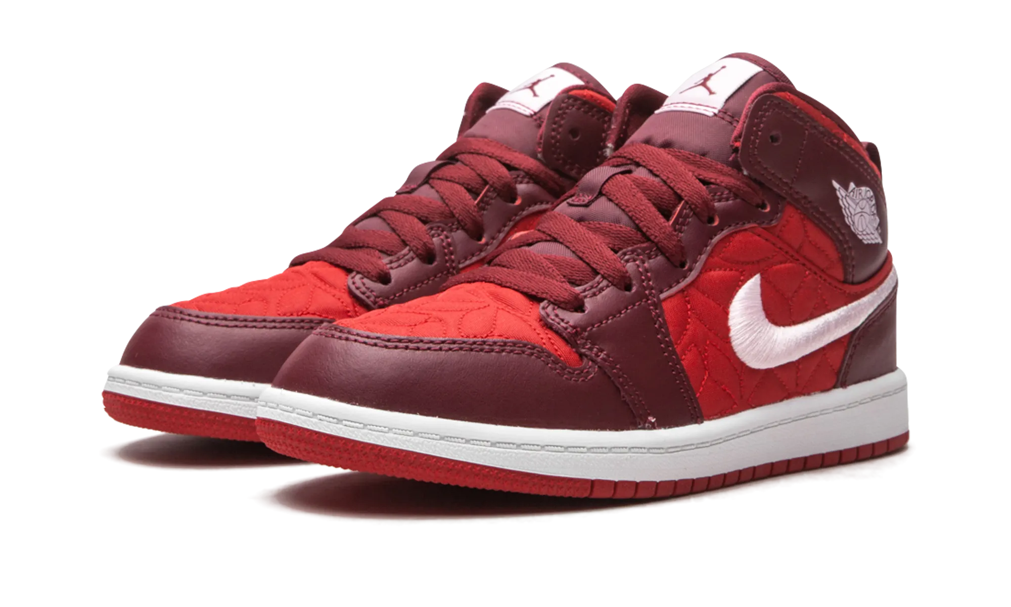Air Jordan 1 Mid SE Red Quilt PS jordan preschool kids shoes