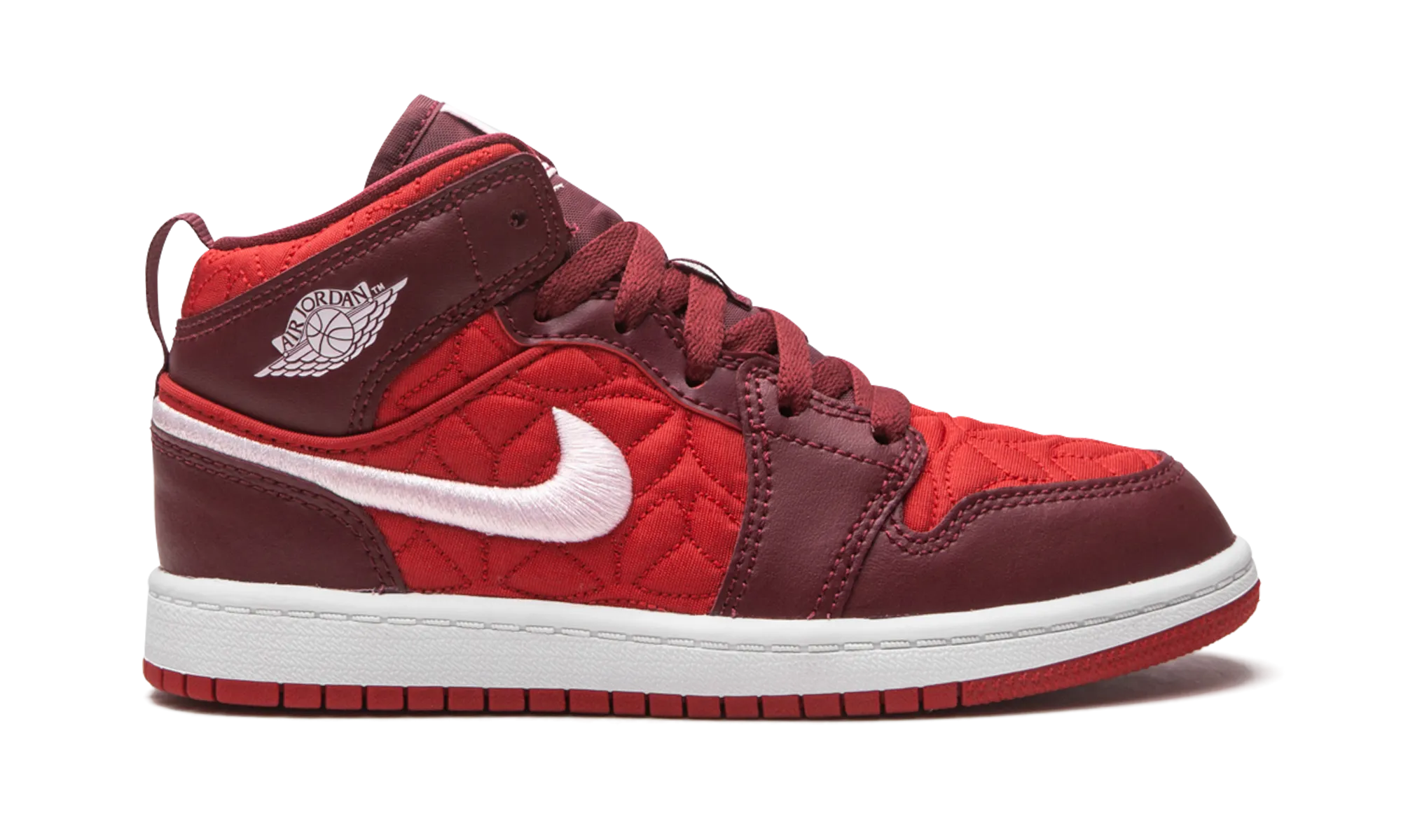 Air Jordan 1 Mid SE Red Quilt PS jordan preschool kids shoes
