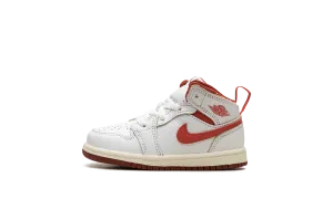 Air Jordan 1 Mid SE TD "White Dune Red" Jordan Toddler shoes