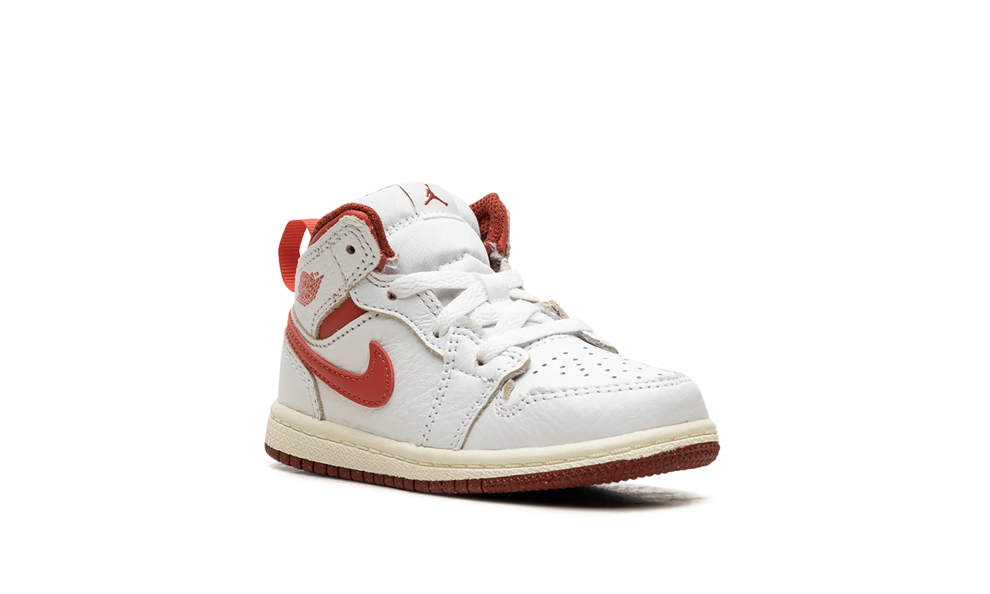 Air Jordan 1 Mid SE TD "White Dune Red" jordan toddler baby shoes