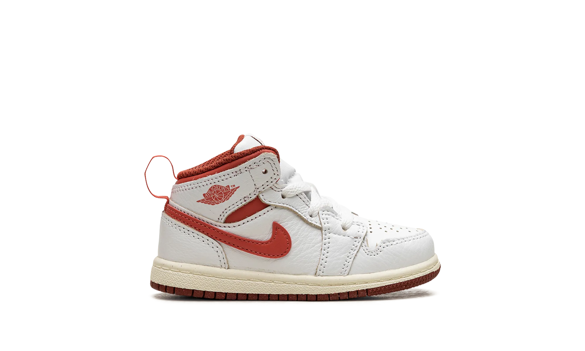 Air Jordan 1 Mid SE TD "White Dune Red" jordan toddler baby shoes