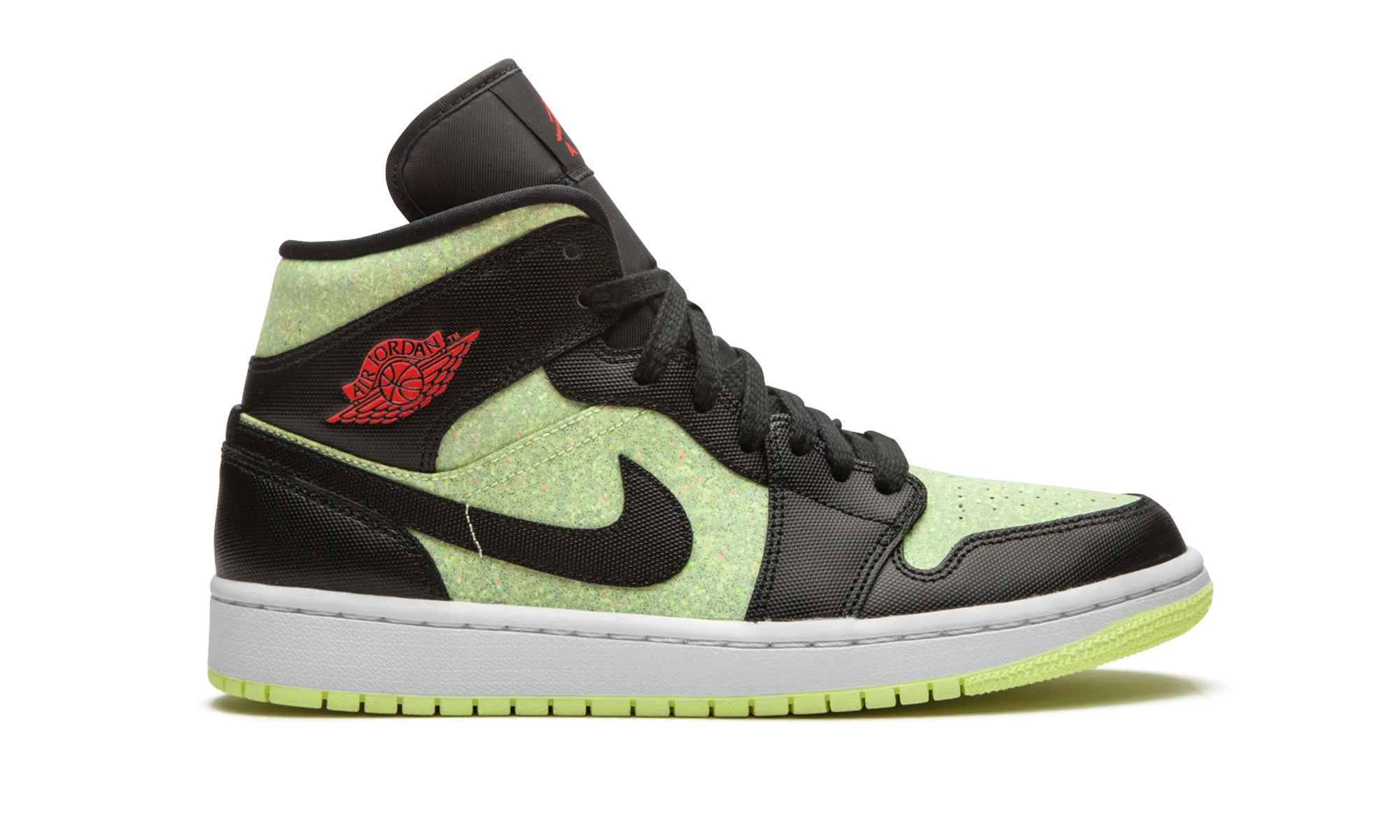 AIR JORDAN 1 MID SE WMNS "Barely Volt / Chile Red" jordan classic womens shoes