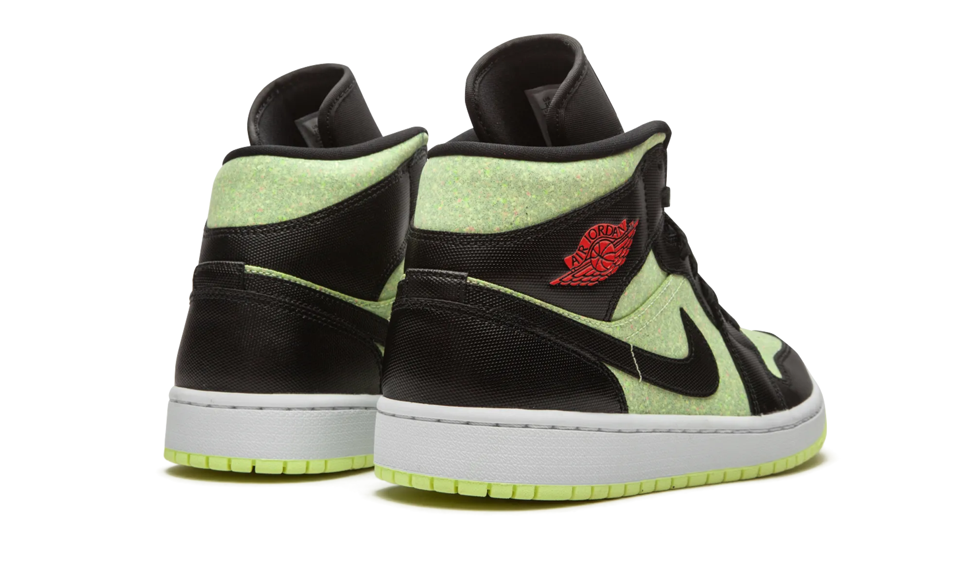 AIR JORDAN 1 MID SE WMNS "Barely Volt / Chile Red" jordan classic womens shoes