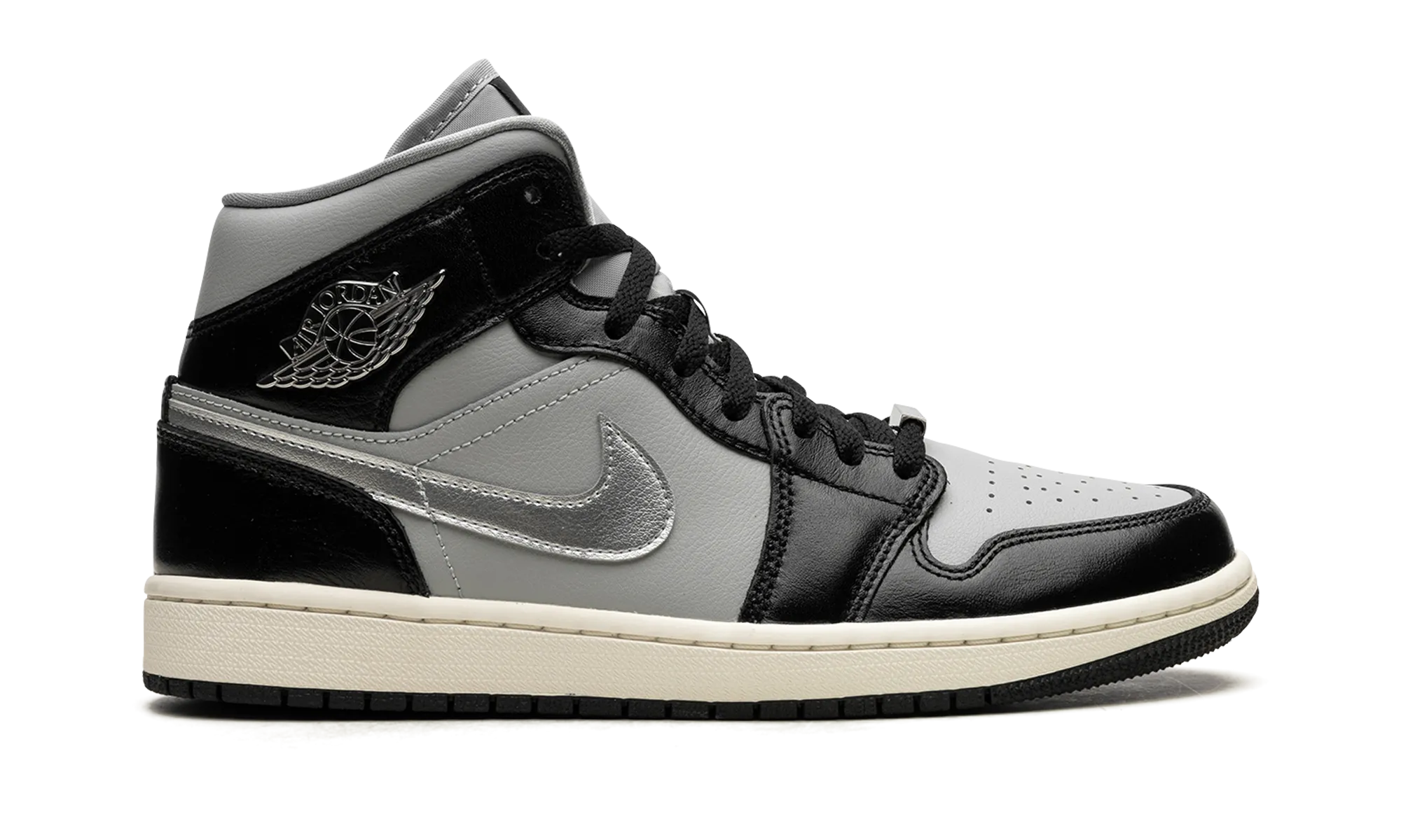AIR JORDAN 1 MID SE WMNS "Black Chrome" jordan classic womens shoes