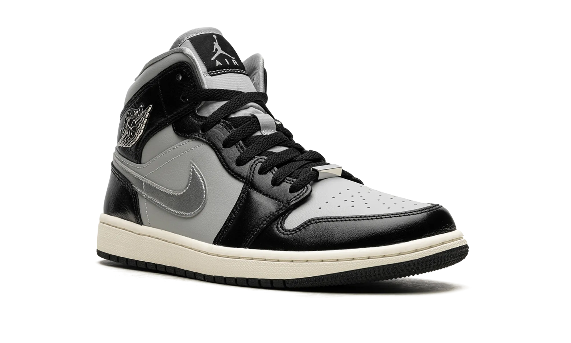 AIR JORDAN 1 MID SE WMNS "Black Chrome" jordan classic womens shoes