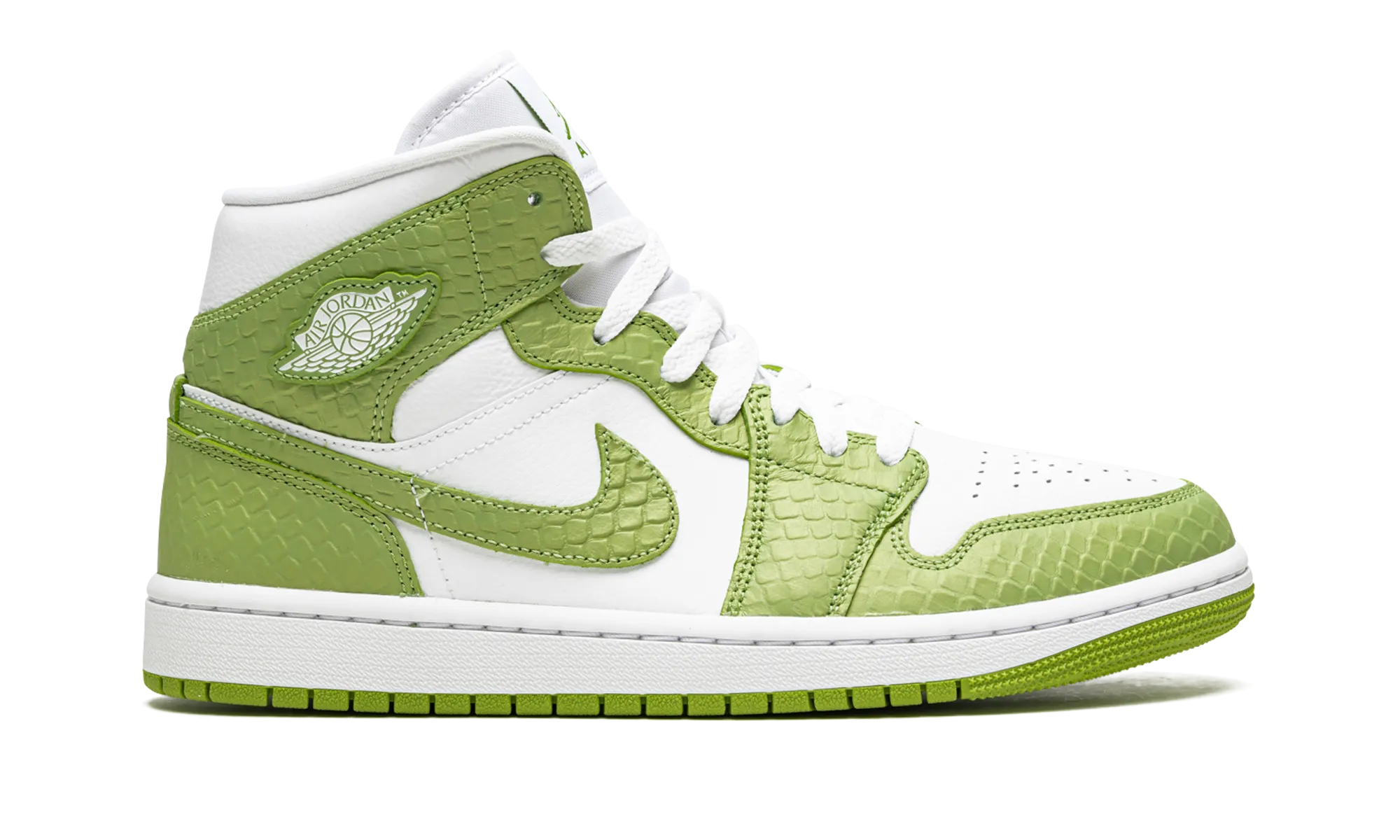 AIR JORDAN 1 MID SE WMNS "Green Python" jordan classic womens shoes