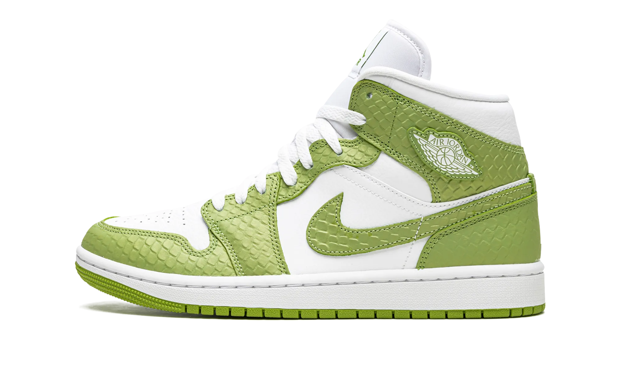 AIR JORDAN 1 MID SE WMNS "Green Python" jordan classic womens shoes