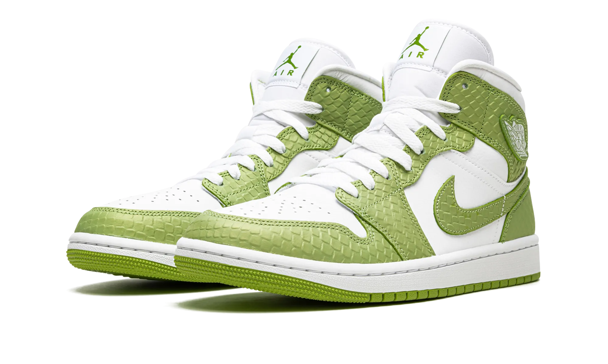 AIR JORDAN 1 MID SE WMNS "Green Python" jordan classic womens shoes