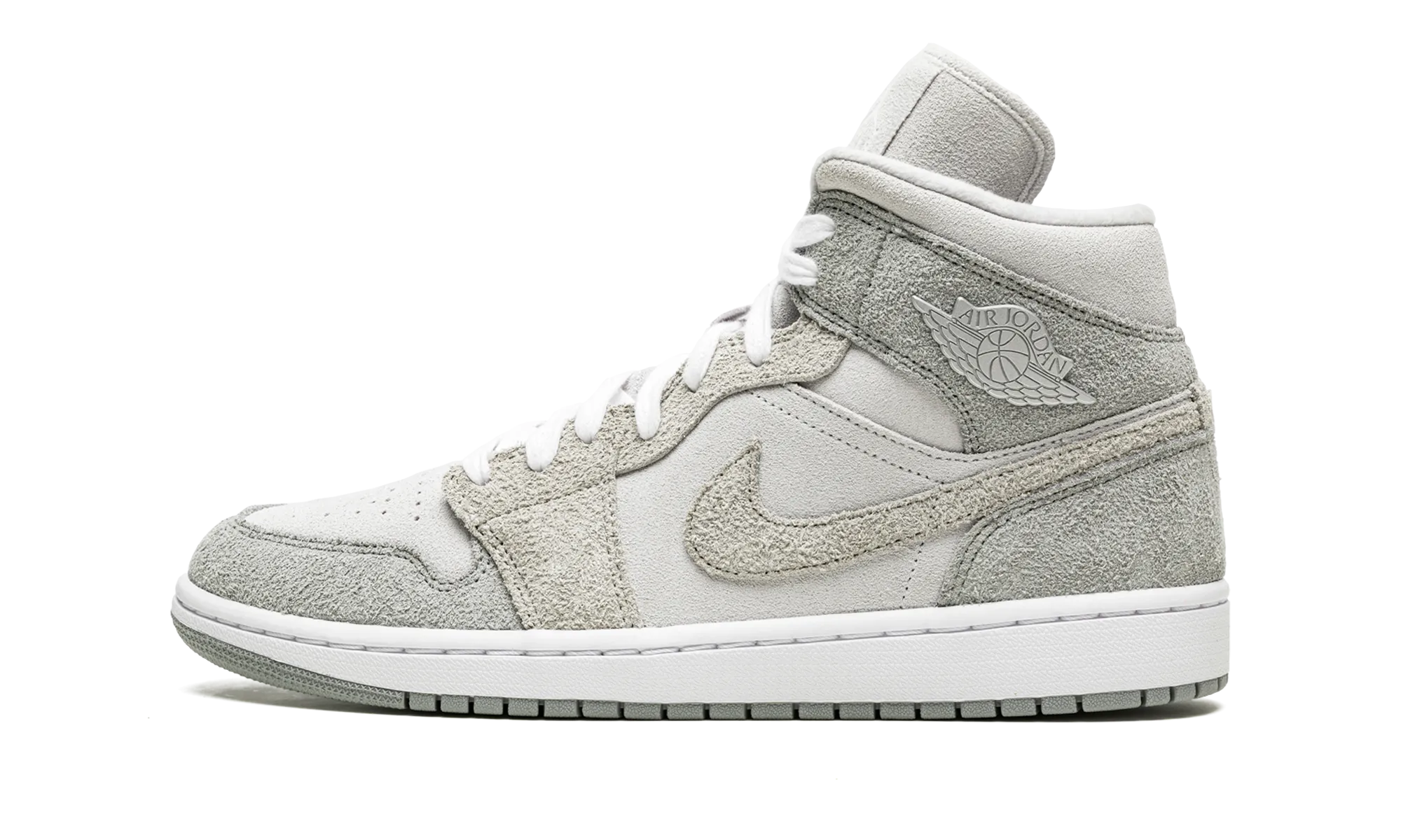 AIR JORDAN 1 MID SE WMNS "Grey Fleece" jordan classic womens shoes