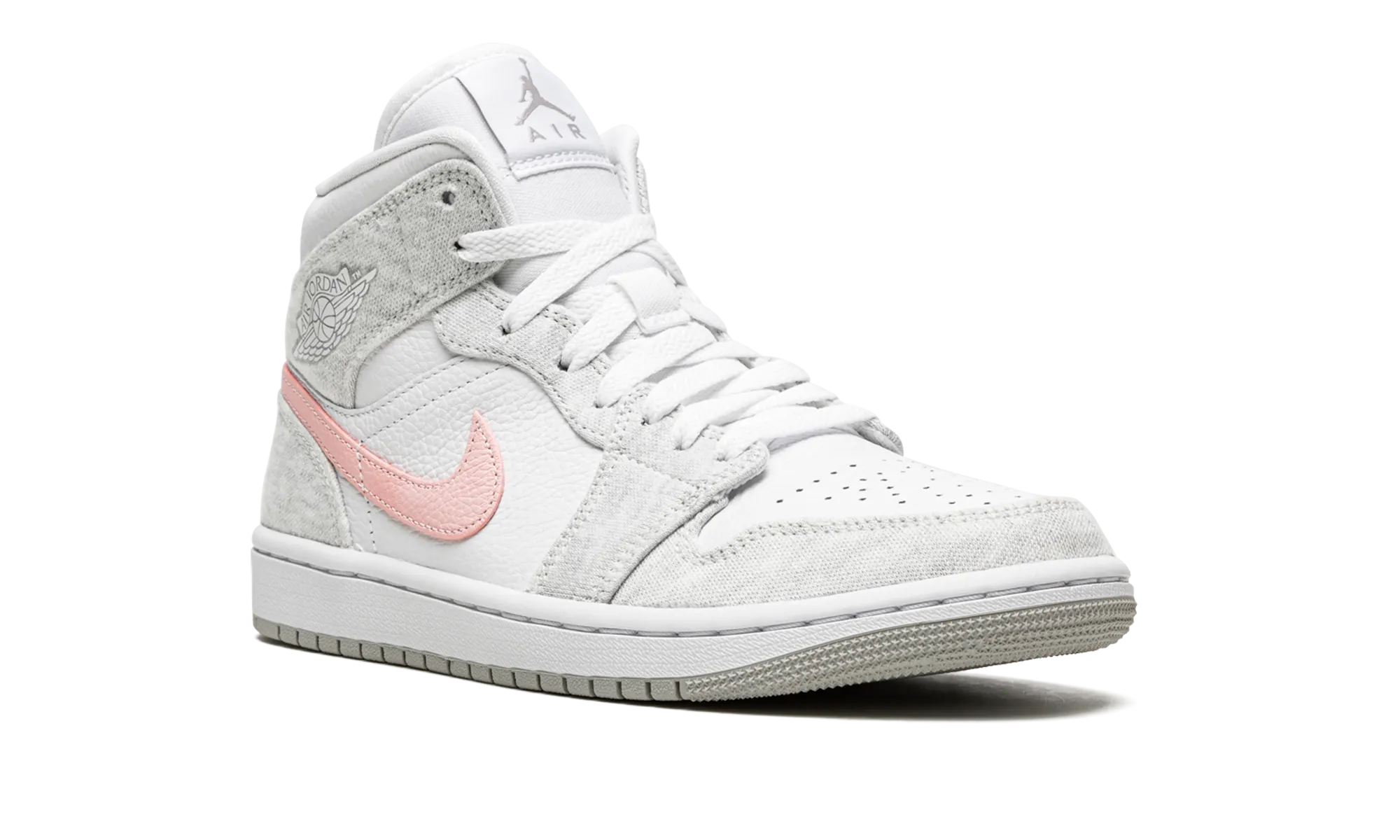 AIR JORDAN 1 MID SE WMNS "Heather Grey / Pink" jordan classic womens shoes