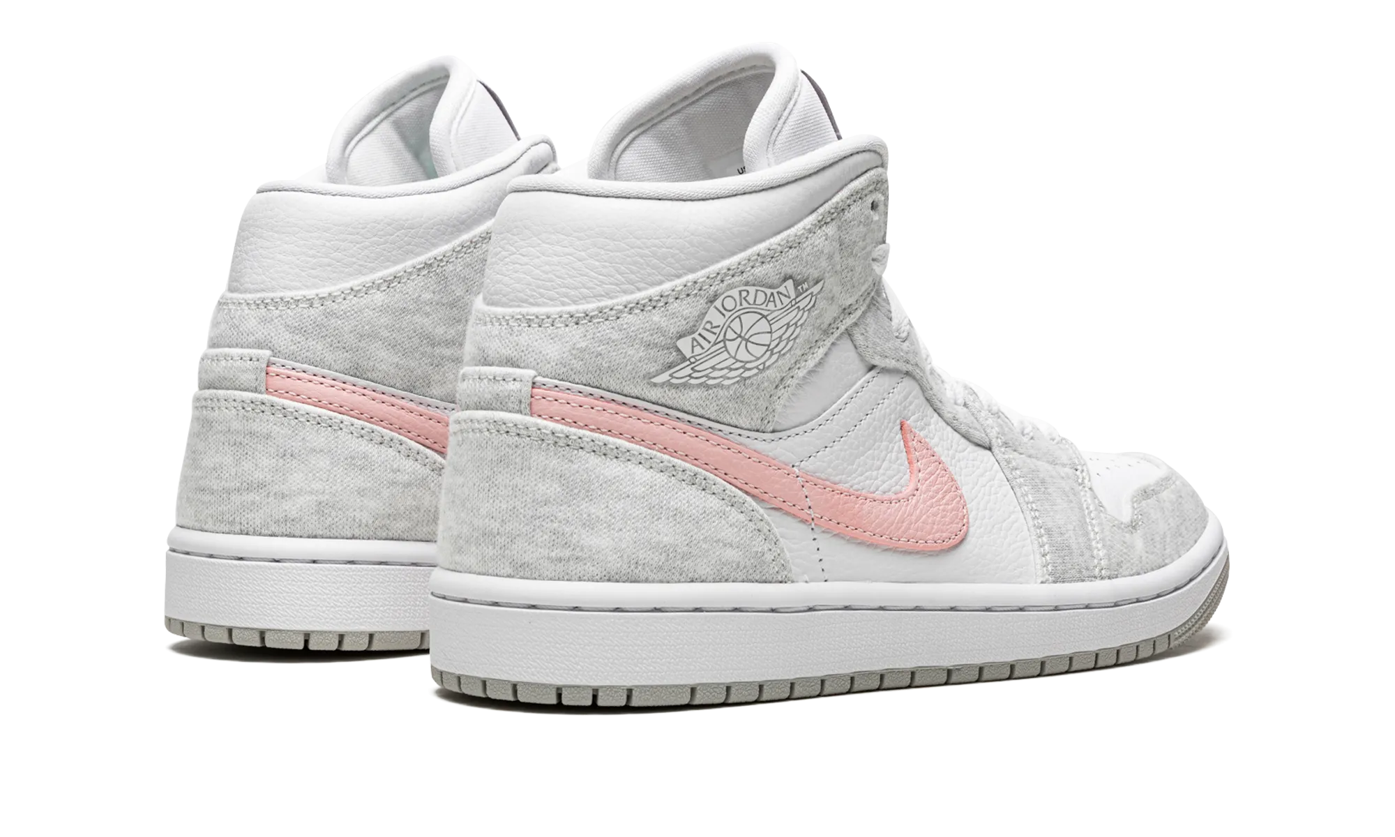AIR JORDAN 1 MID SE WMNS "Heather Grey / Pink" jordan classic womens shoes
