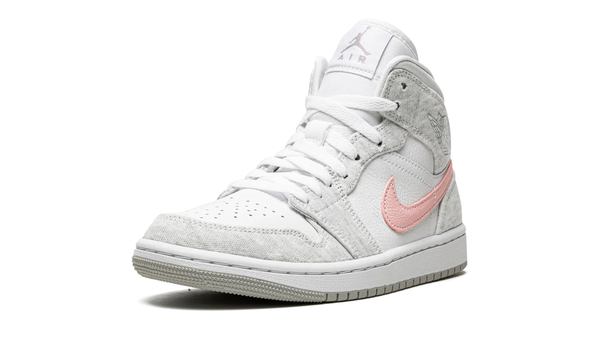 AIR JORDAN 1 MID SE WMNS "Heather Grey / Pink" jordan classic womens shoes