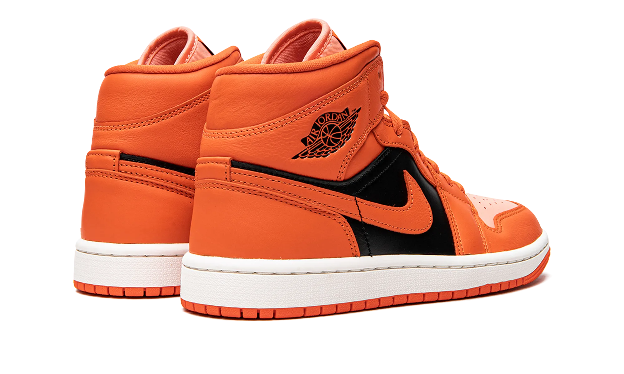 AIR JORDAN 1 MID SE WMNS "Orange / Black" jordan classic womens shoes