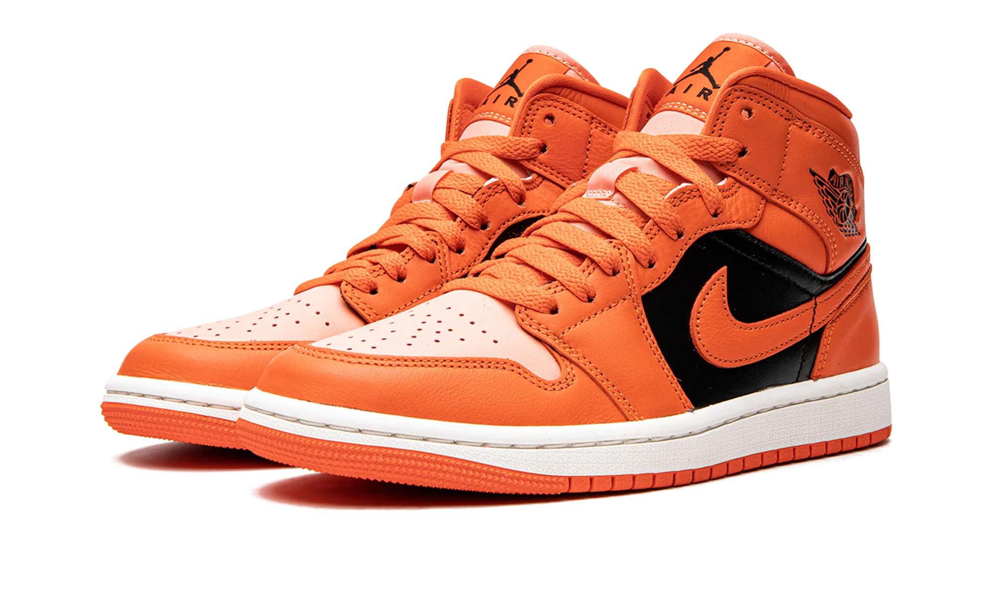 AIR JORDAN 1 MID SE WMNS "Orange / Black" jordan classic womens shoes