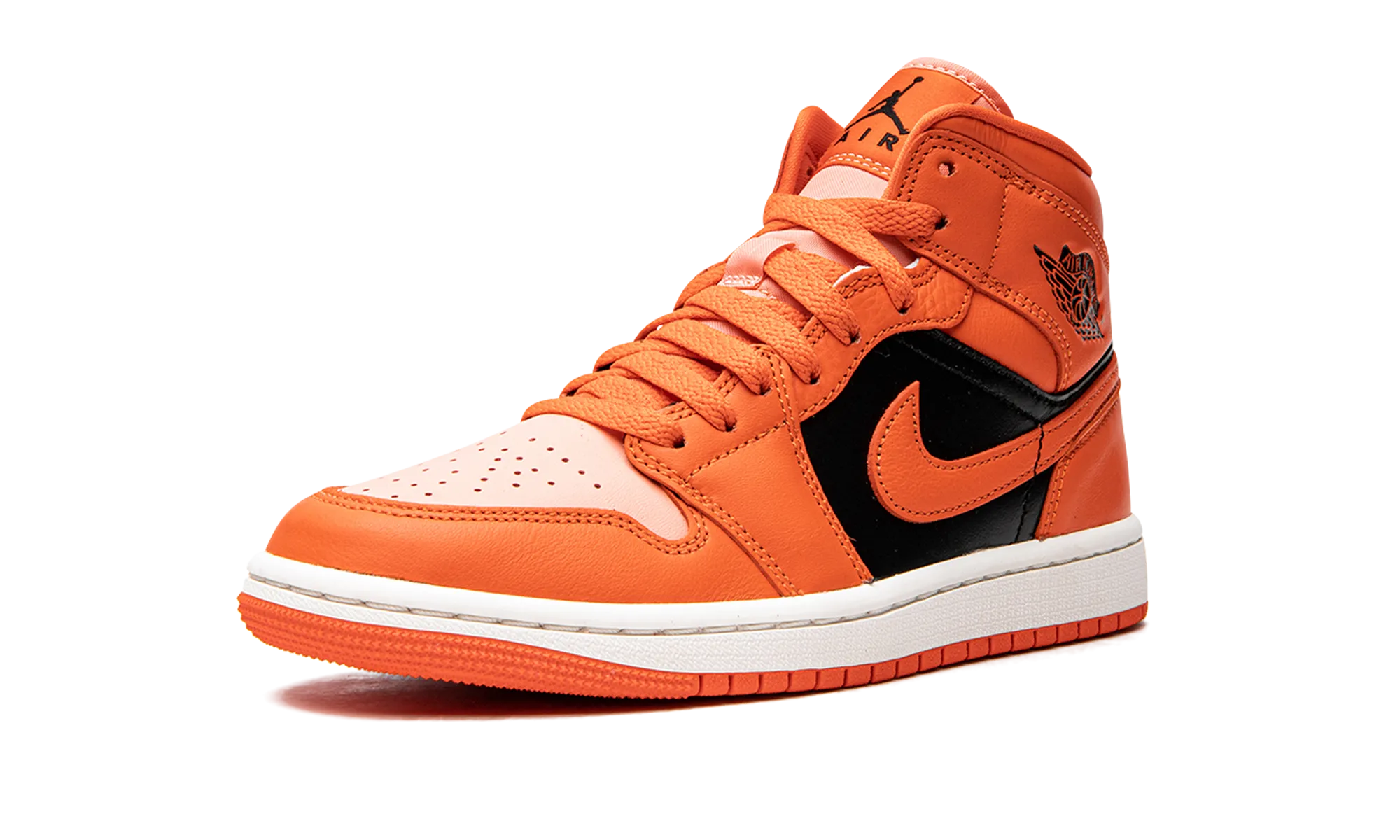 AIR JORDAN 1 MID SE WMNS "Orange / Black" jordan classic womens shoes