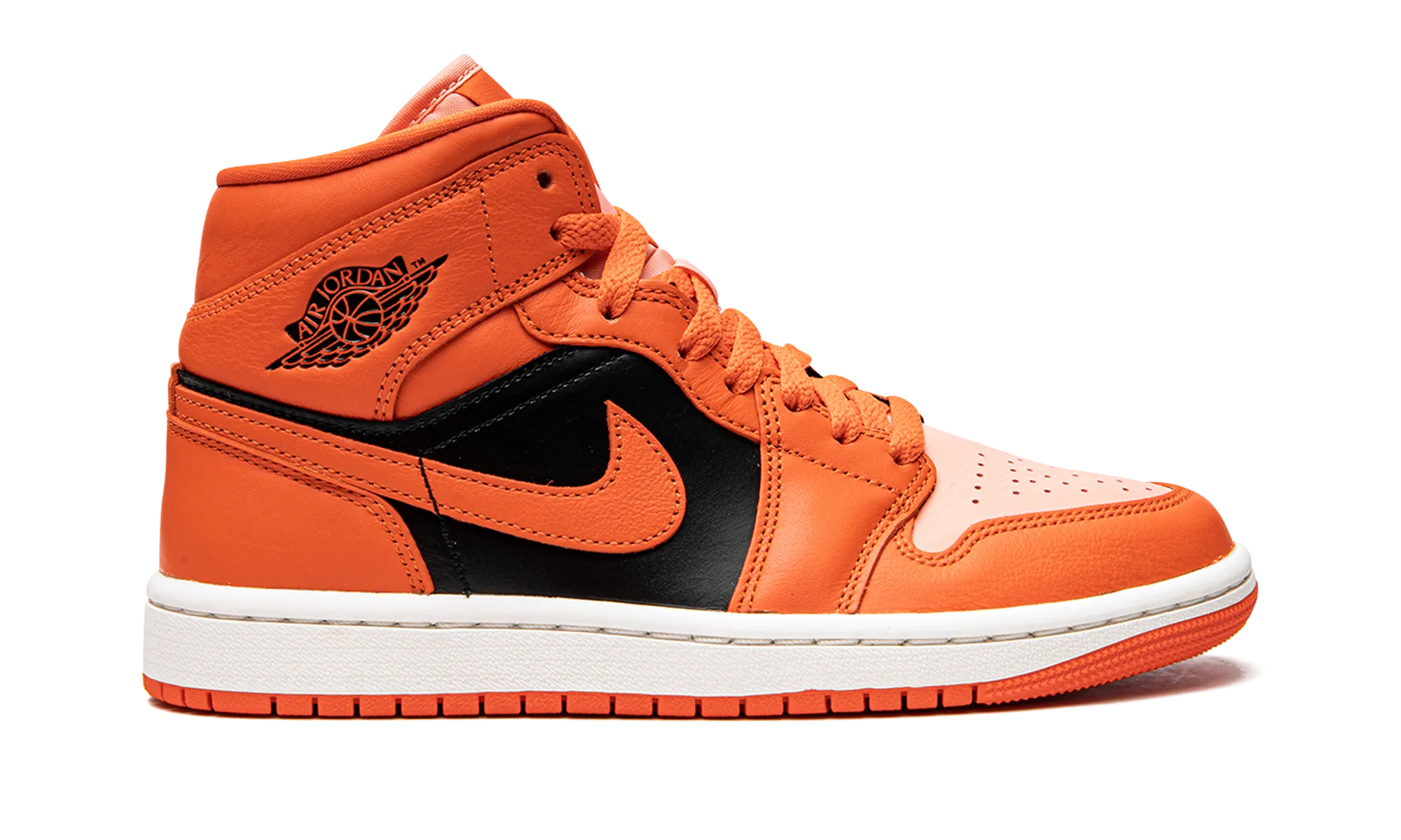 AIR JORDAN 1 MID SE WMNS "Orange / Black" jordan classic womens shoes