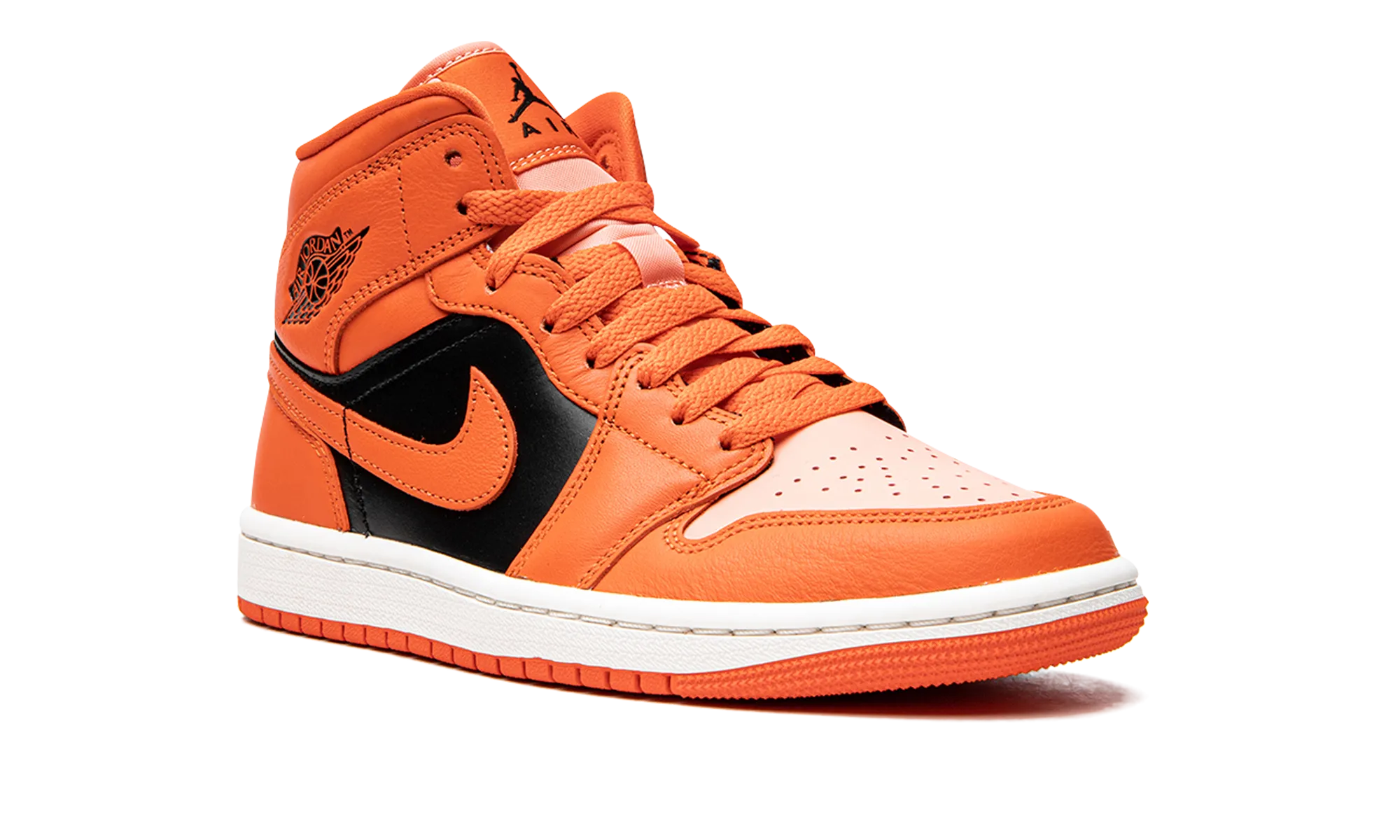 AIR JORDAN 1 MID SE WMNS "Orange / Black" jordan classic womens shoes