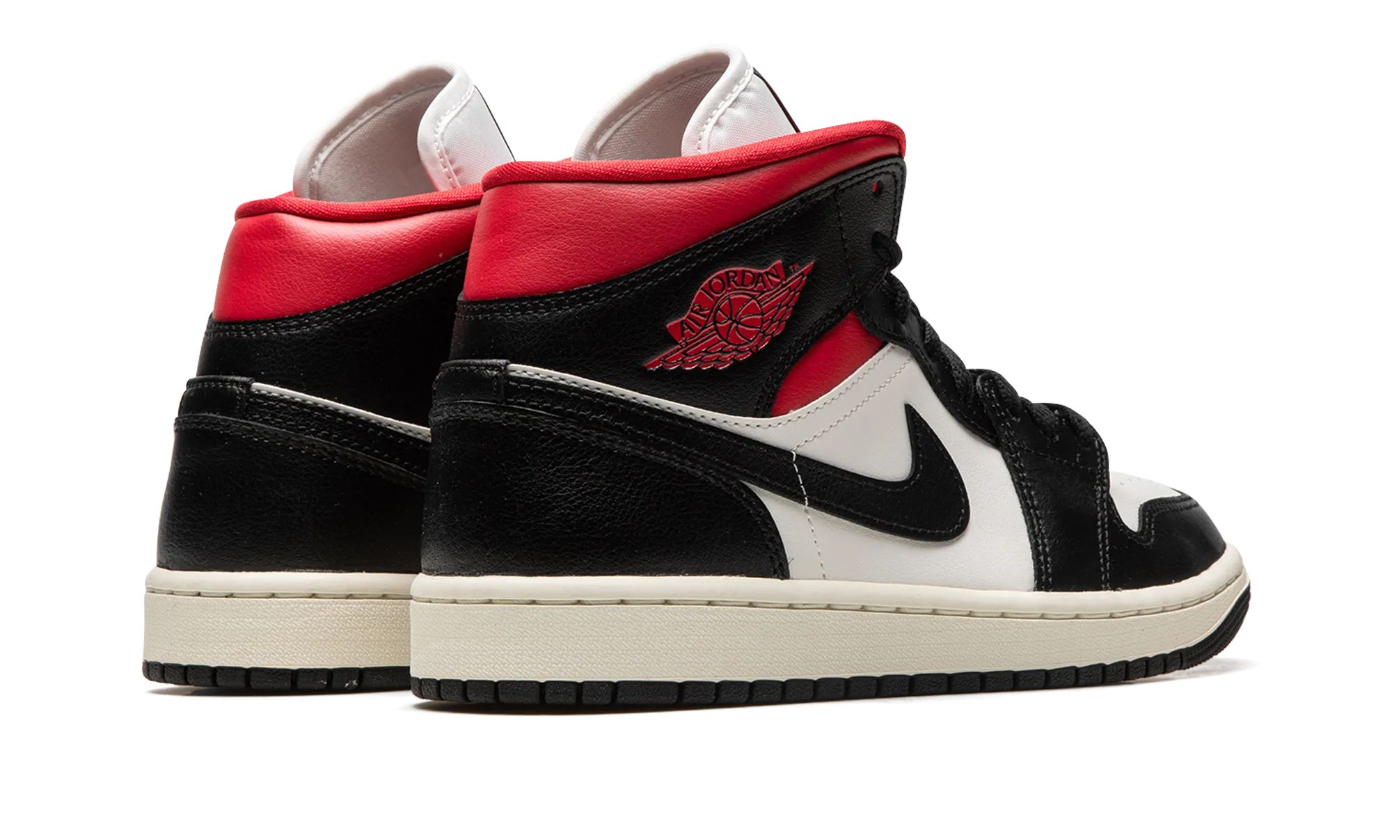 AIR JORDAN 1 MID WMNS "Black / Gym Red / Sail" jordan classic womens shoes