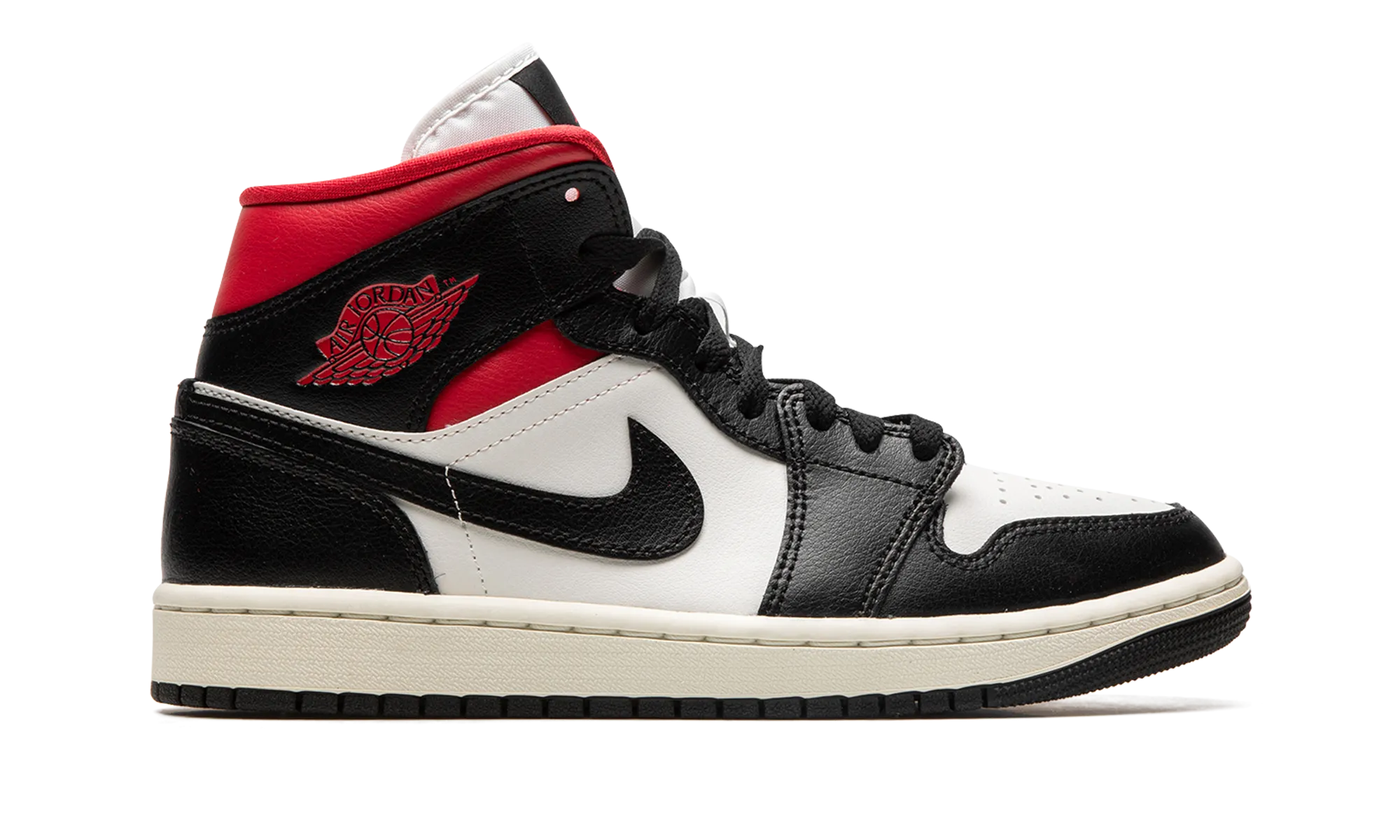 AIR JORDAN 1 MID WMNS "Black / Gym Red / Sail" jordan classic womens shoes