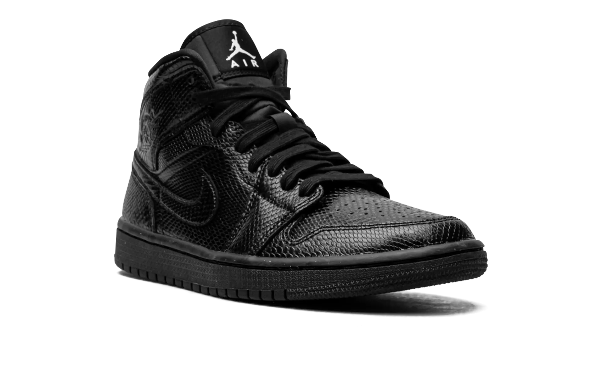AIR JORDAN 1 MID WMNS "Black Snakeskin" jordan classic womens shoes