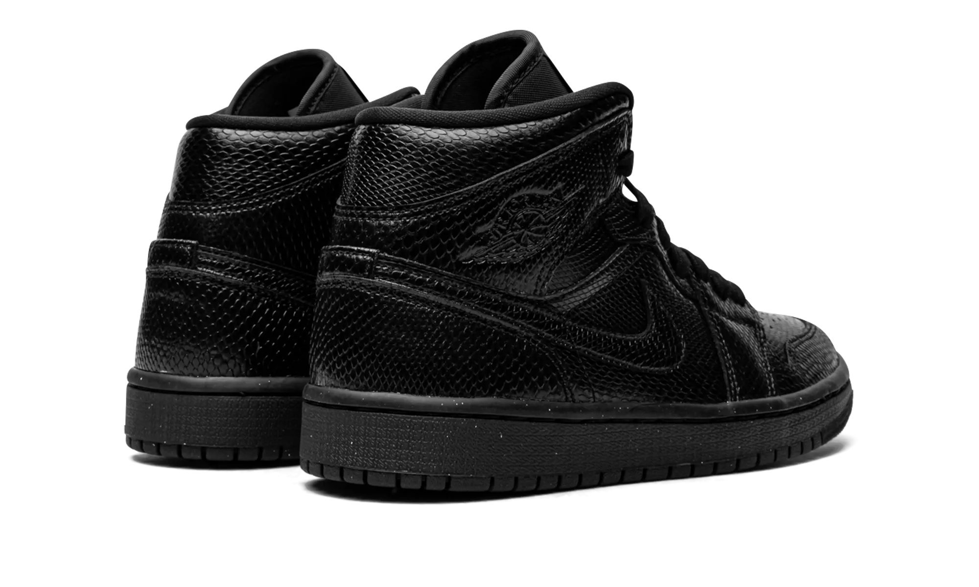 AIR JORDAN 1 MID WMNS "Black Snakeskin" jordan classic womens shoes