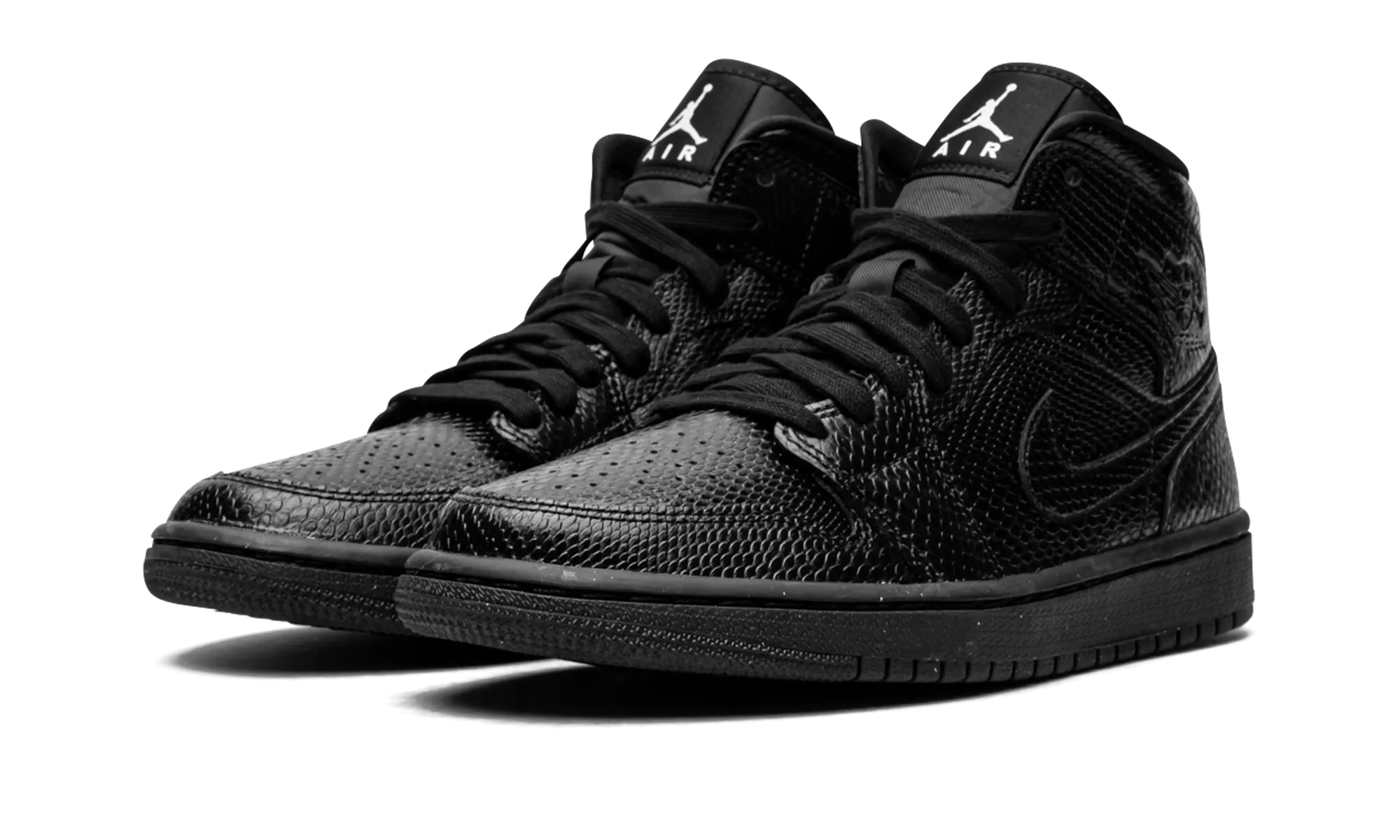 AIR JORDAN 1 MID WMNS "Black Snakeskin" jordan classic womens shoes