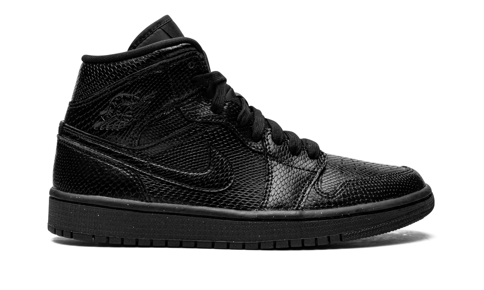 AIR JORDAN 1 MID WMNS "Black Snakeskin" jordan classic womens shoes