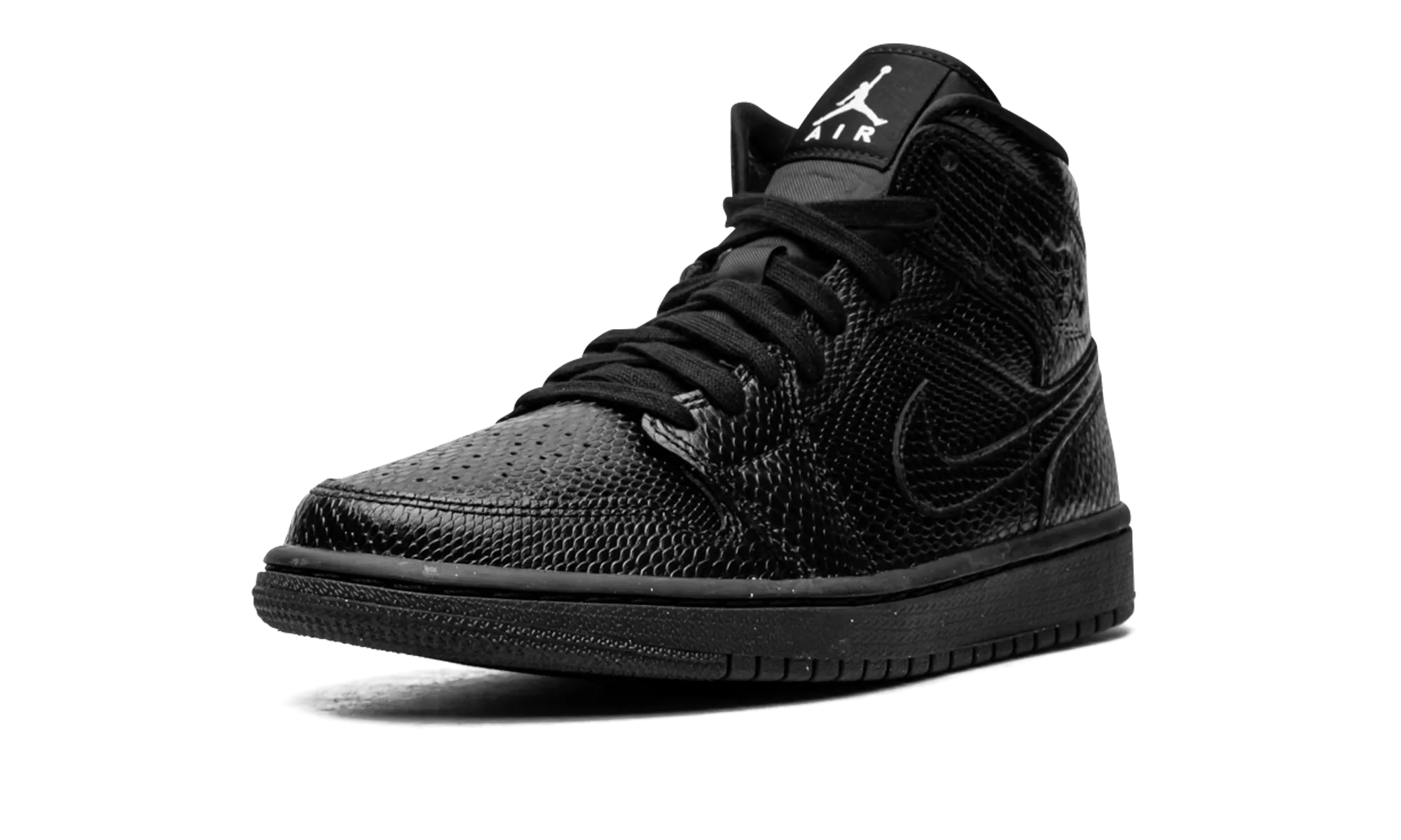 AIR JORDAN 1 MID WMNS "Black Snakeskin" jordan classic womens shoes