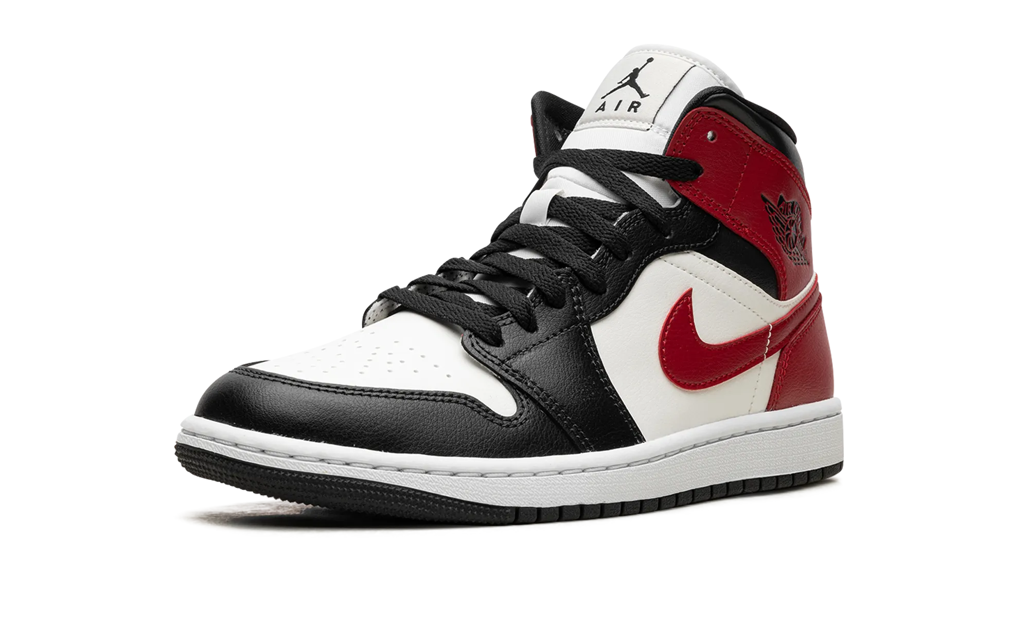 AIR JORDAN 1 MID WMNS "Black Toe" jordan womens sporty sneakers