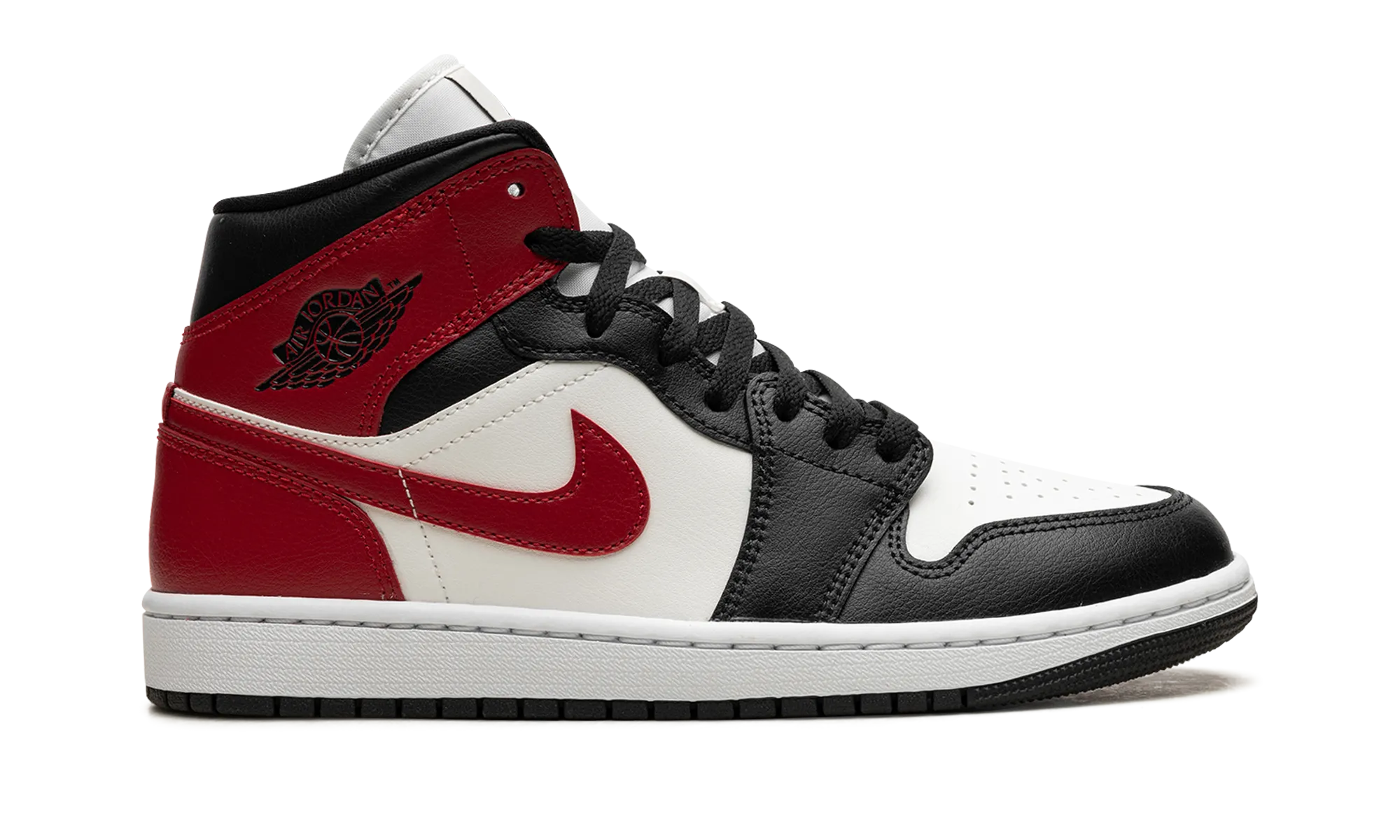 AIR JORDAN 1 MID WMNS "Black Toe" jordan womens sporty sneakers