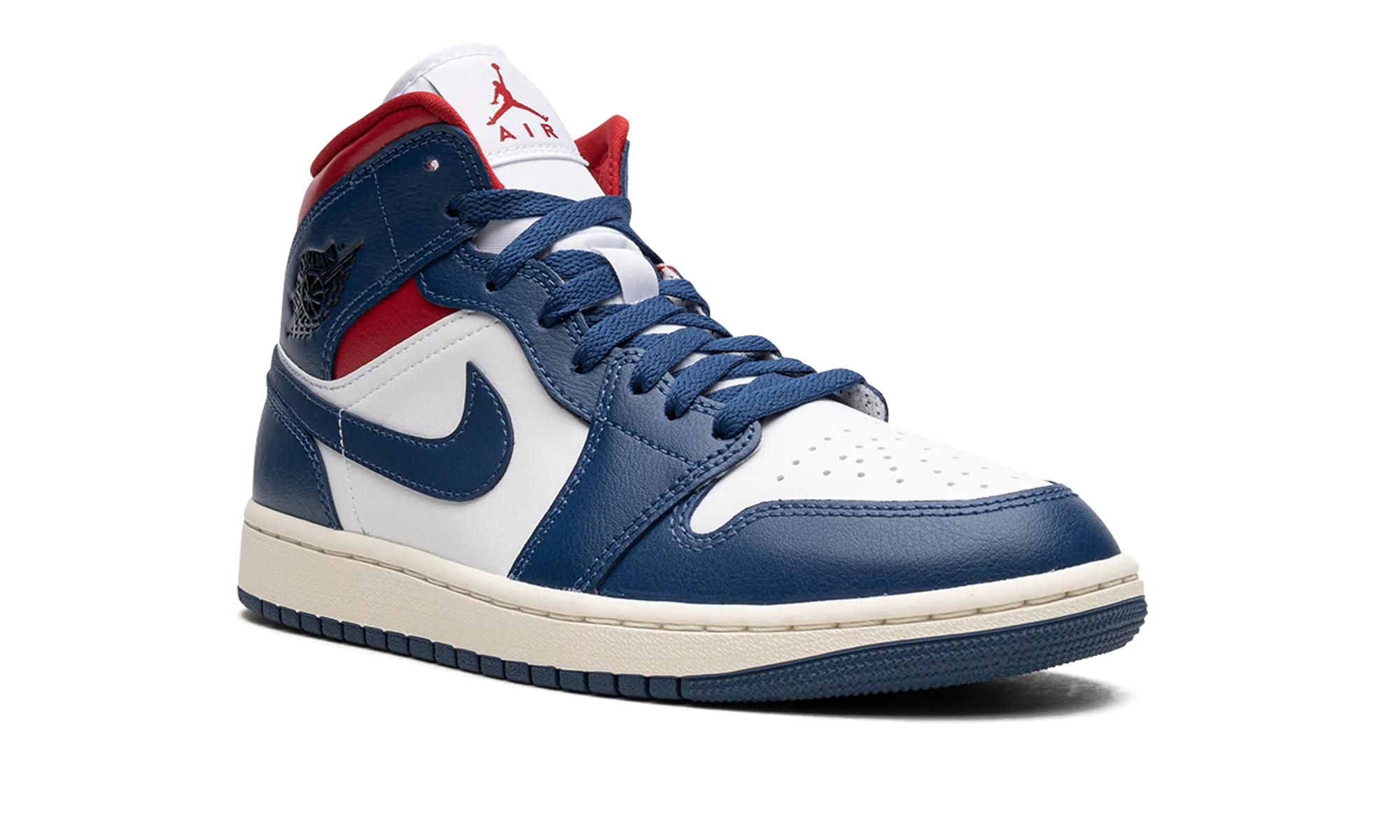 AIR JORDAN 1 MID WMNS "Blue / Red" jordan classic womens shoes