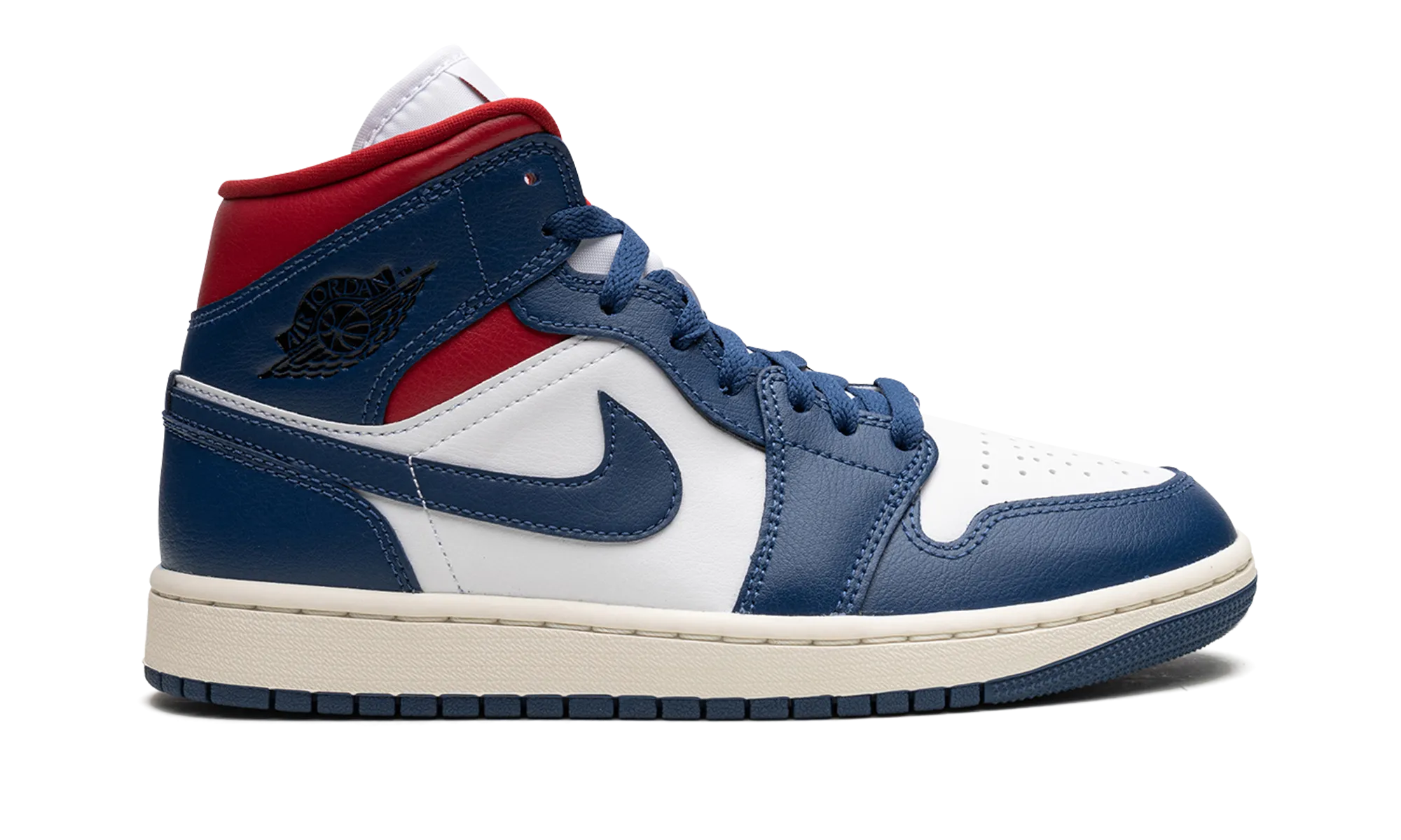 AIR JORDAN 1 MID WMNS "Blue / Red" jordan classic womens shoes