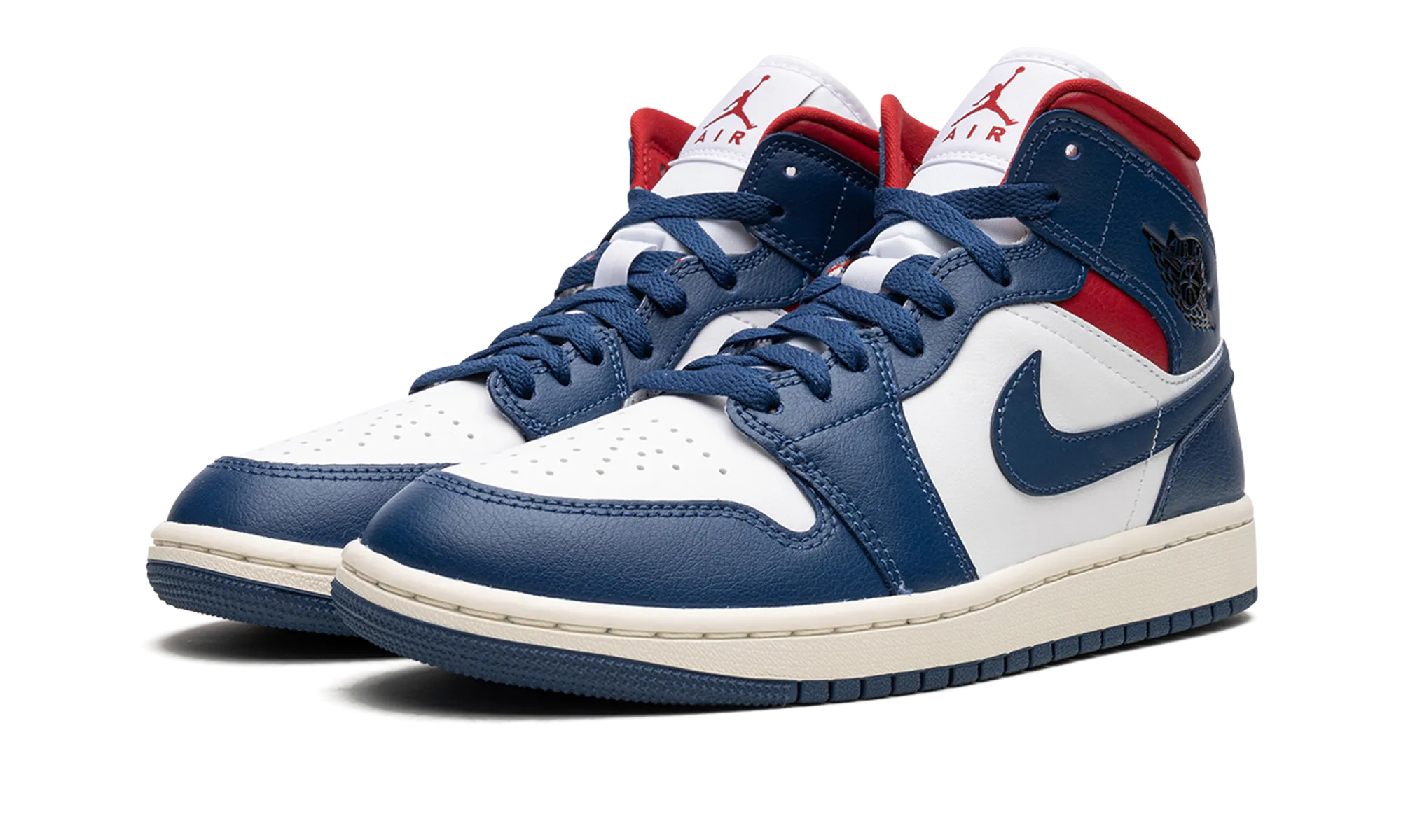AIR JORDAN 1 MID WMNS "Blue / Red" jordan classic womens shoes