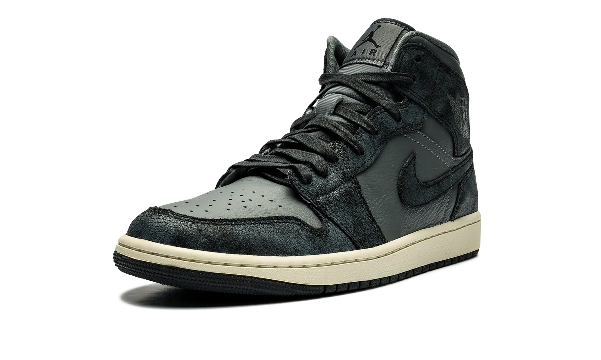 AIR JORDAN 1 MID WMNS "DISTRESSED SMOKE GREY" jordan womens sporty sneakers