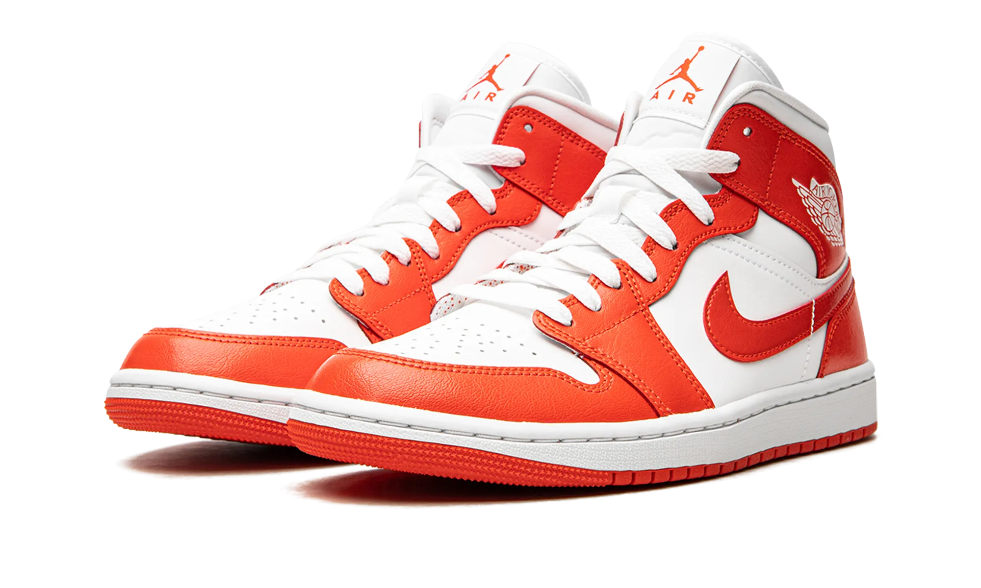 AIR JORDAN 1 MID WMNS "Habanero Red" jordan womens sporty sneakers