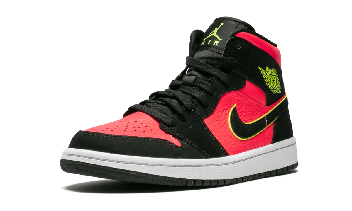 AIR JORDAN 1 MID WMNS "Hot Punch / Volt" jordan womens sporty sneakers