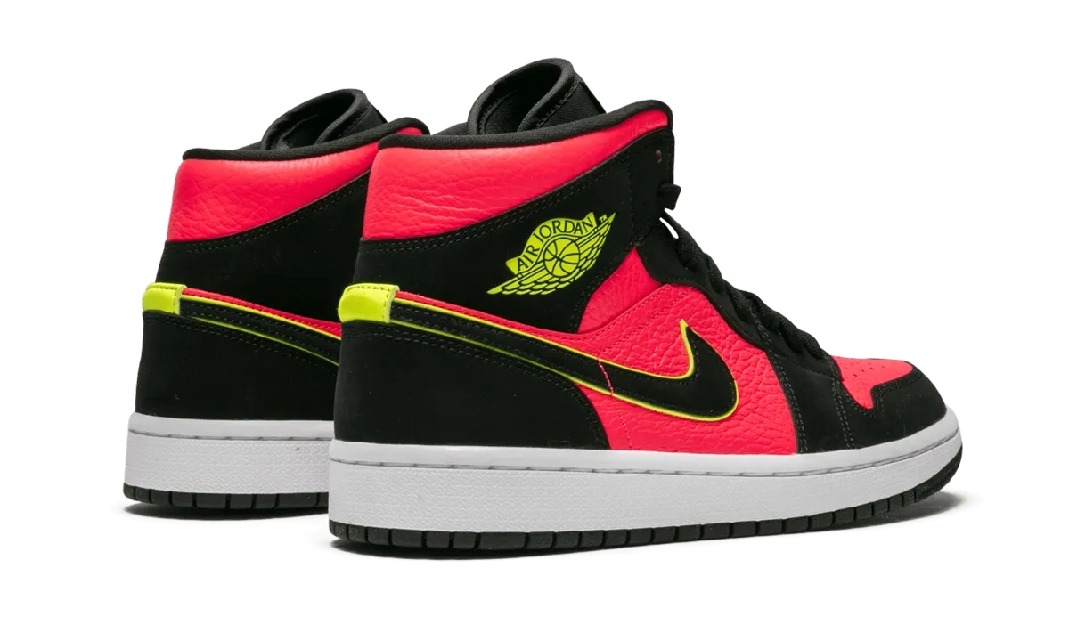 AIR JORDAN 1 MID WMNS "Hot Punch / Volt" jordan womens sporty sneakers