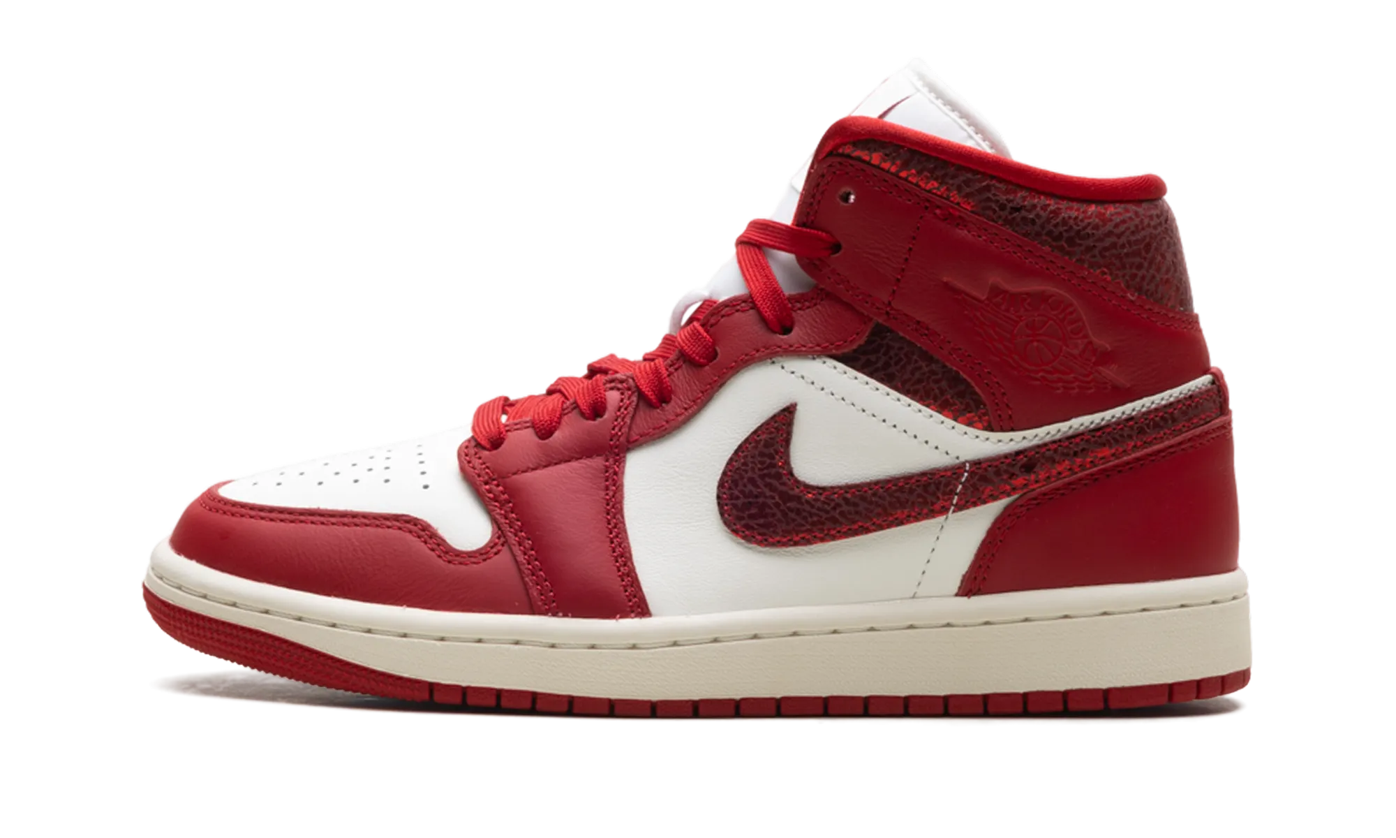 Air Jordan 1 Mid WMNS "Red Cracked Leather" Jordan Women's styles