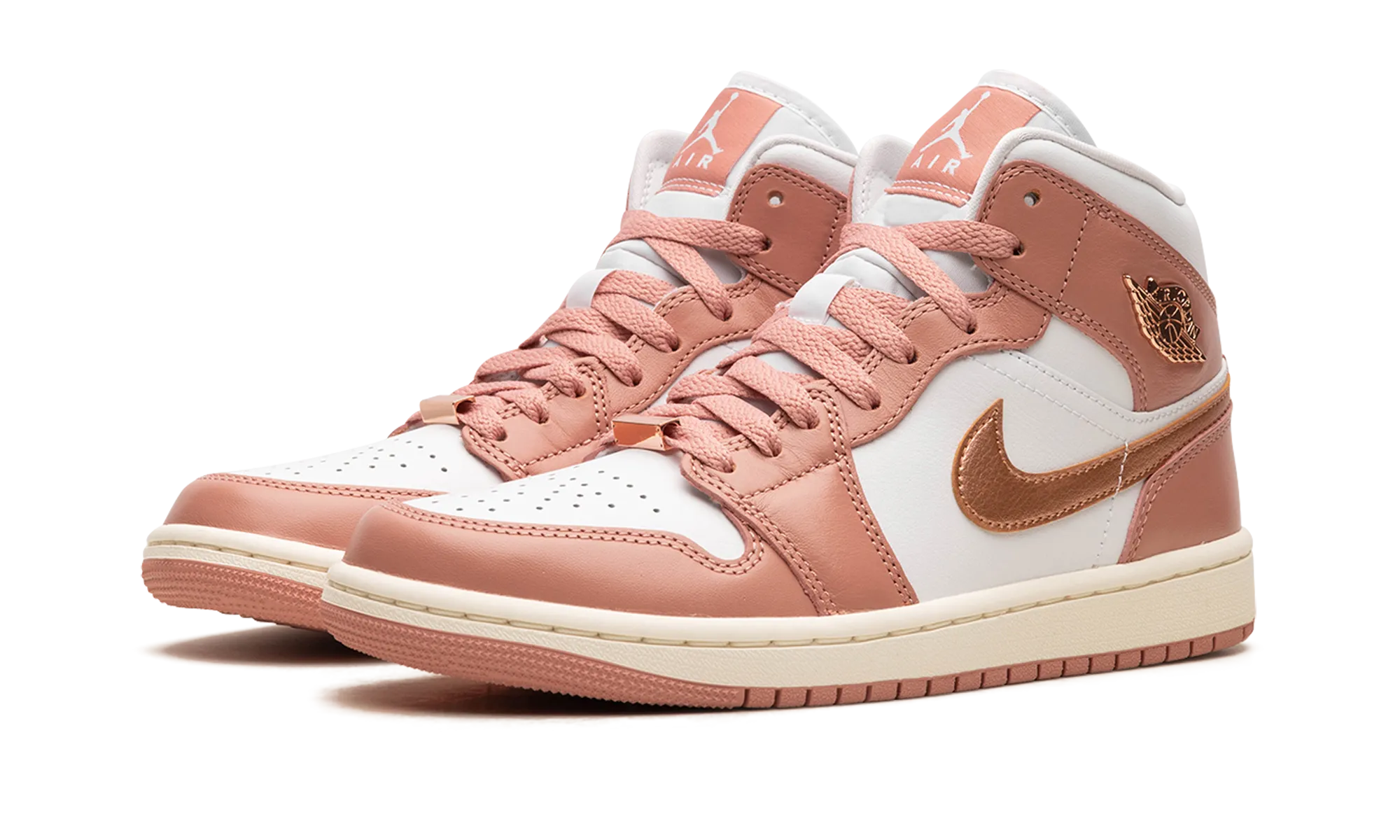 AIR JORDAN 1 MID WMNS "RED STARDUST" jordan classic womens shoes